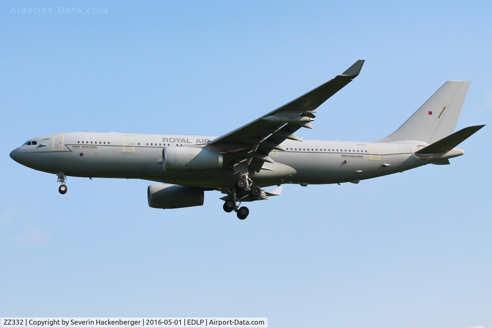ZZ332, 2011 Airbus KC3 Voyager (A330-243MRTT) C/N 1275, Landing at EDLP.