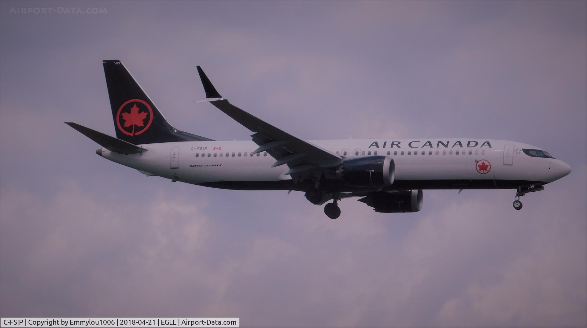 C-FSIP, 2018 Boeing 737-8 MAX C/N 61215, FROM TERMINAL 5