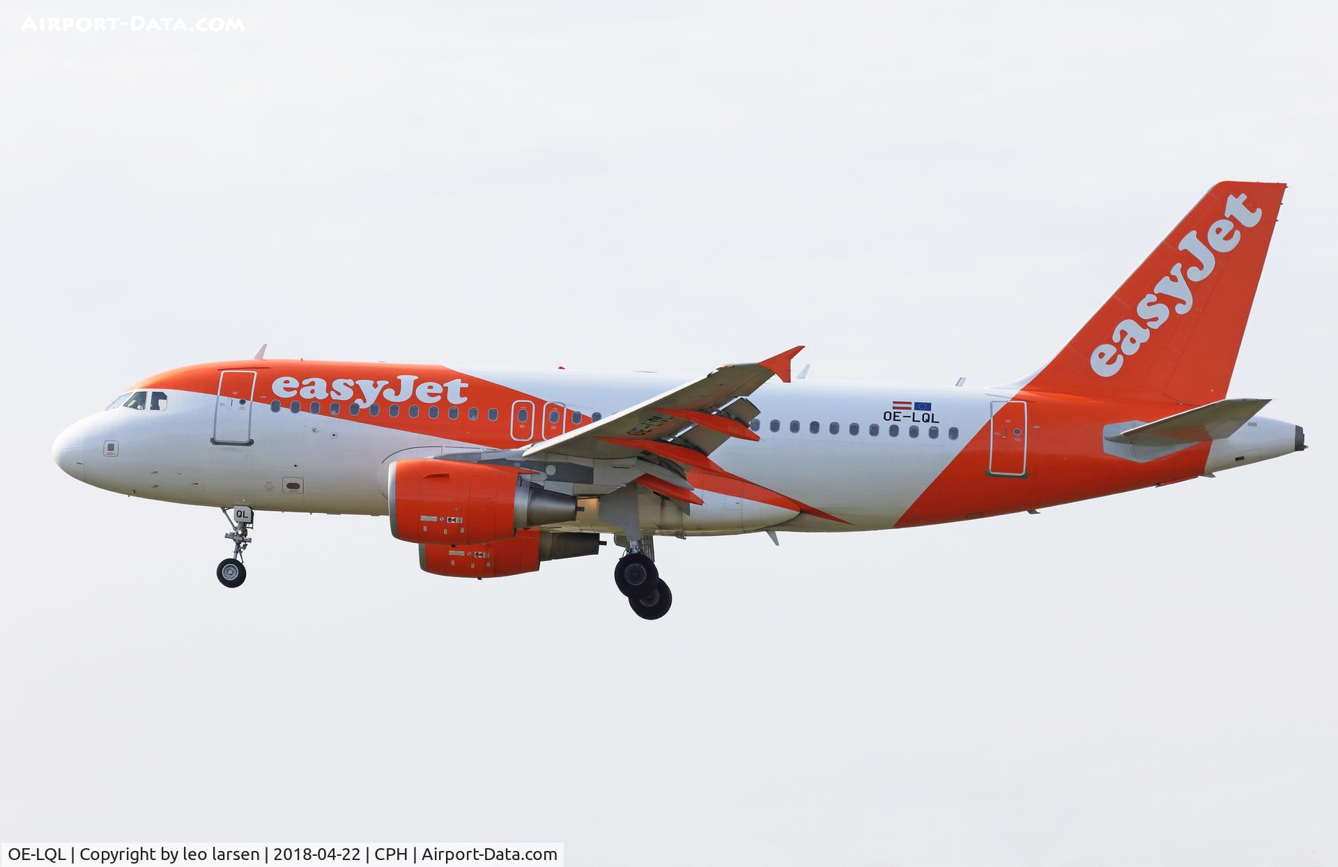 OE-LQL, 2009 Airbus A319-111 C/N 3774, Copenhagen 22.4.2018 L/D R-22L