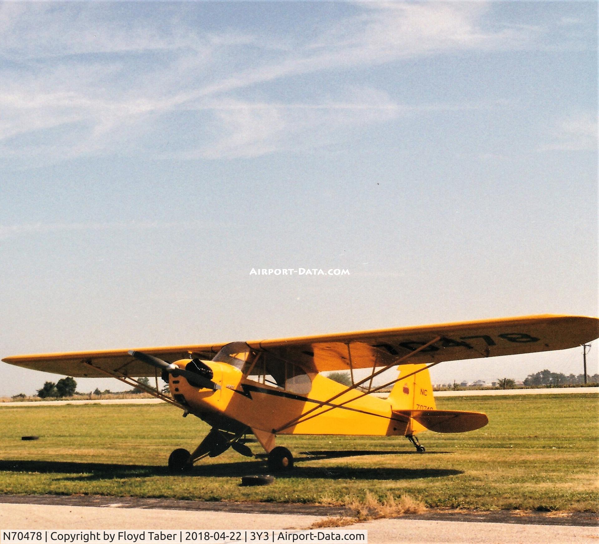 N70478, 1946 Piper J3C-65 Cub Cub C/N 17480, Summer of 1999 fly in at 3Y3