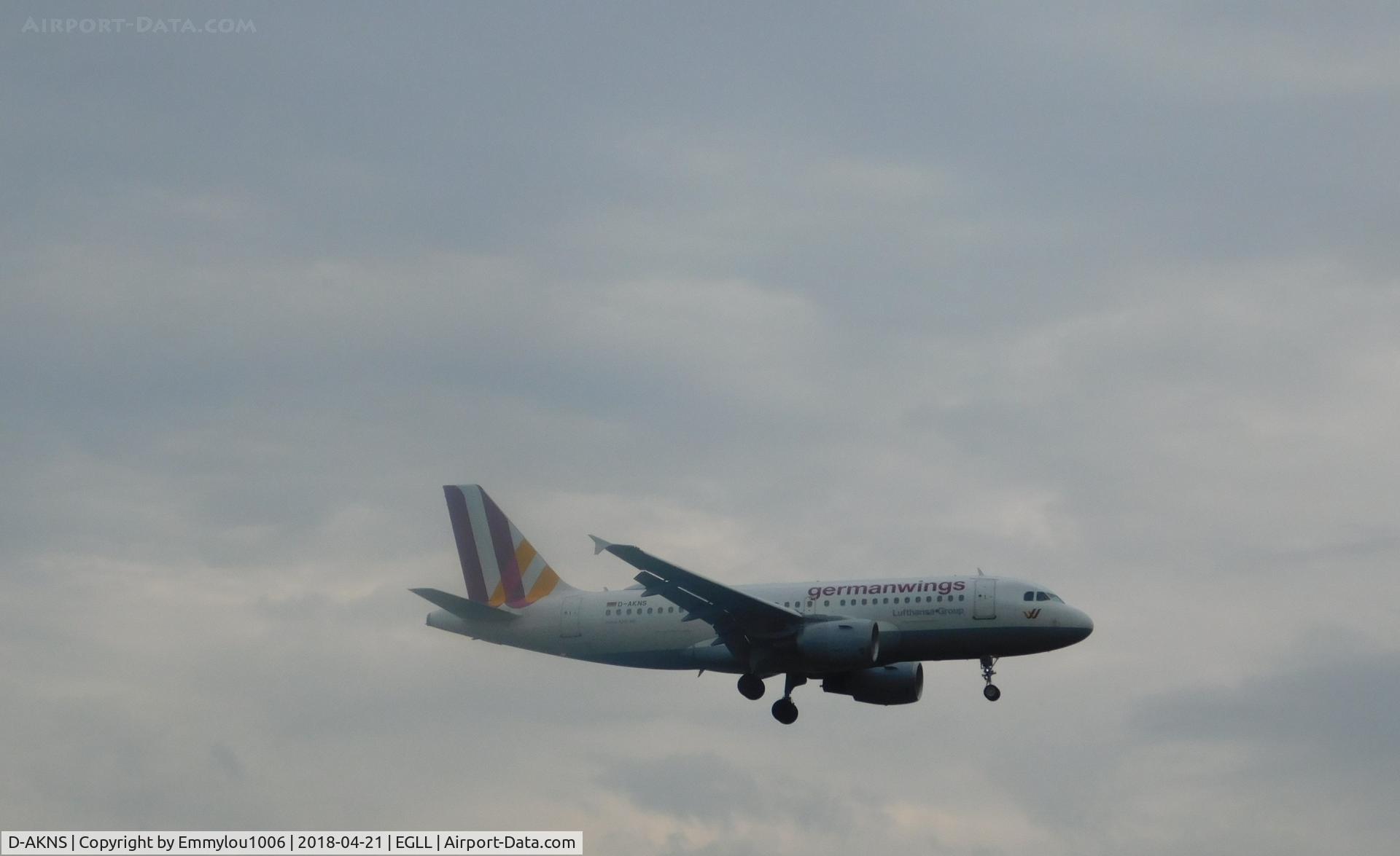 D-AKNS, 2000 Airbus A319-112 C/N 1277, FROM TERMINAL 5