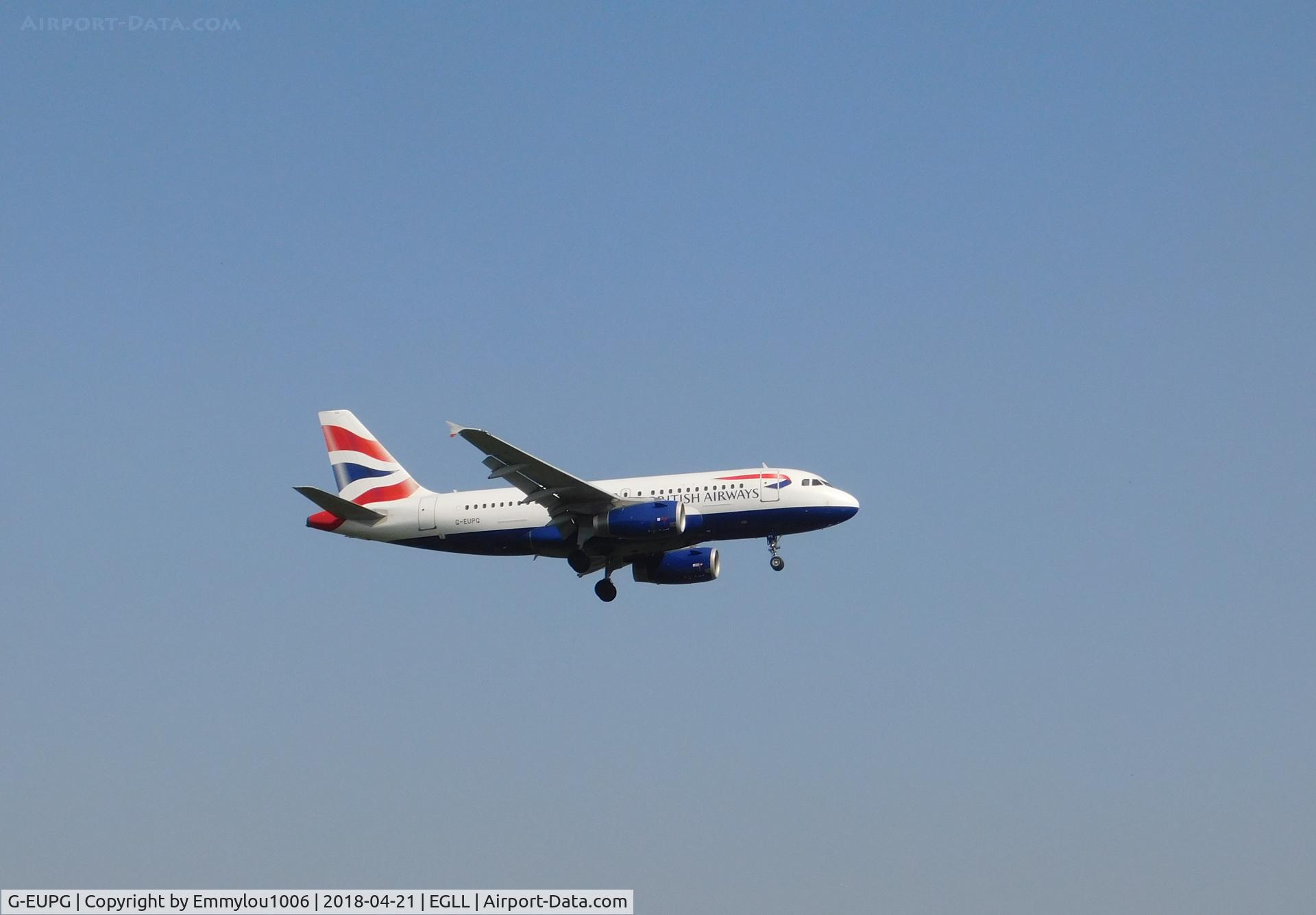 G-EUPG, 2000 Airbus A319-131 C/N 1222, FROM TERMINAL 5