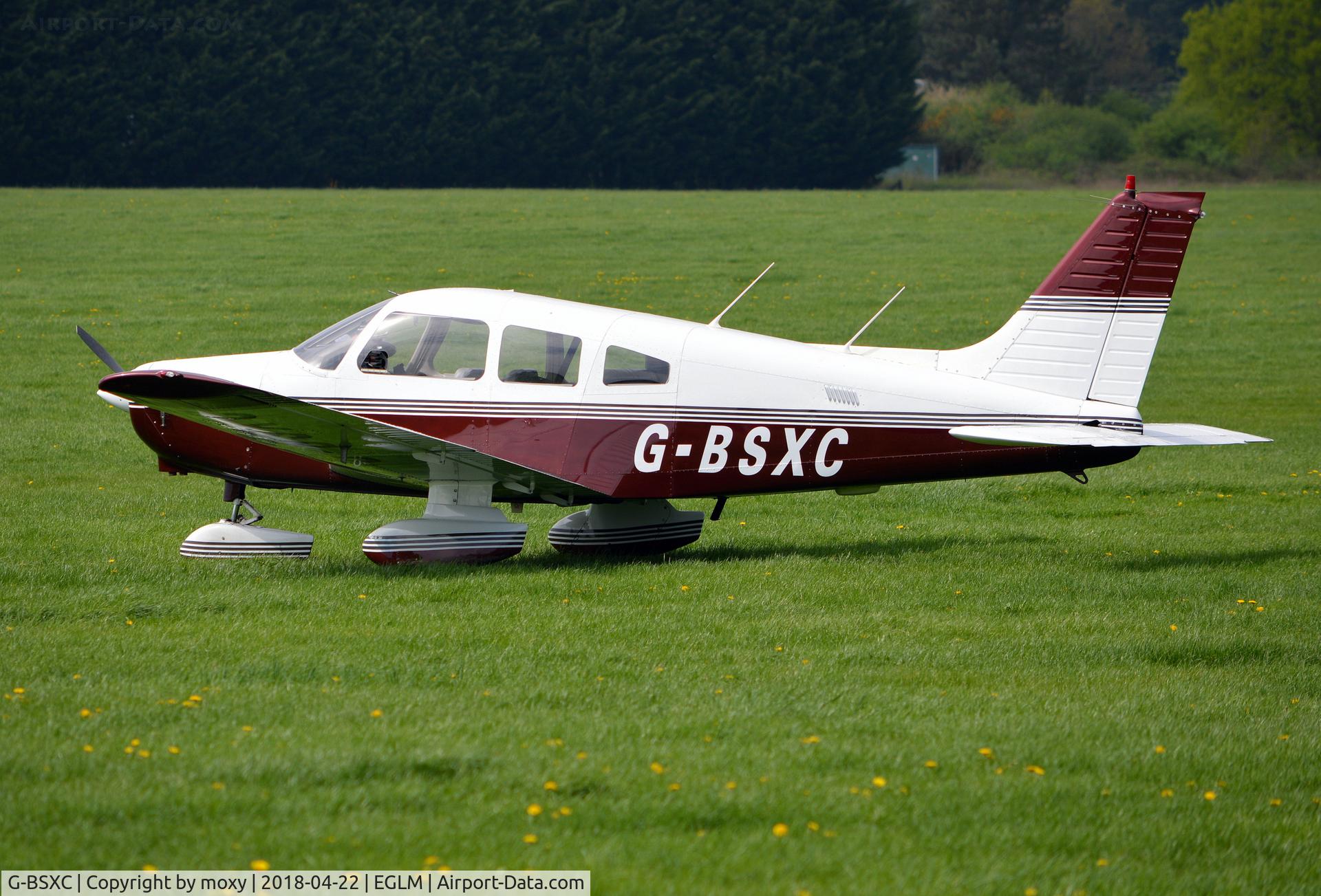 G-BSXC, 1984 Piper PA-28-161 Cherokee Warrior II C/N 28-8416126, Piper PA-28-161 Cherokee Warrior II at White Waltham. Ex N4374F