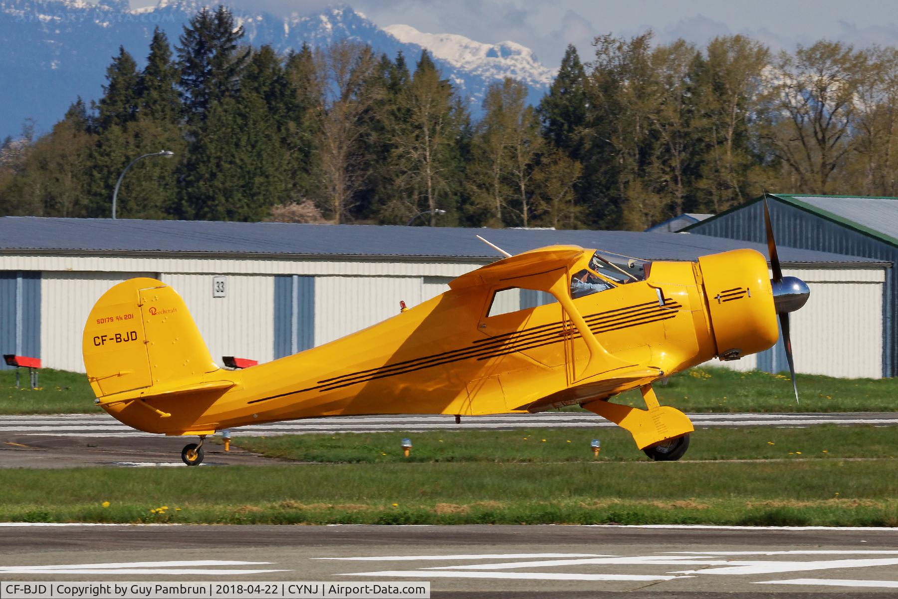 CF-BJD, 1938 Beech D17S Staggerwing C/N 201, Going for fuel