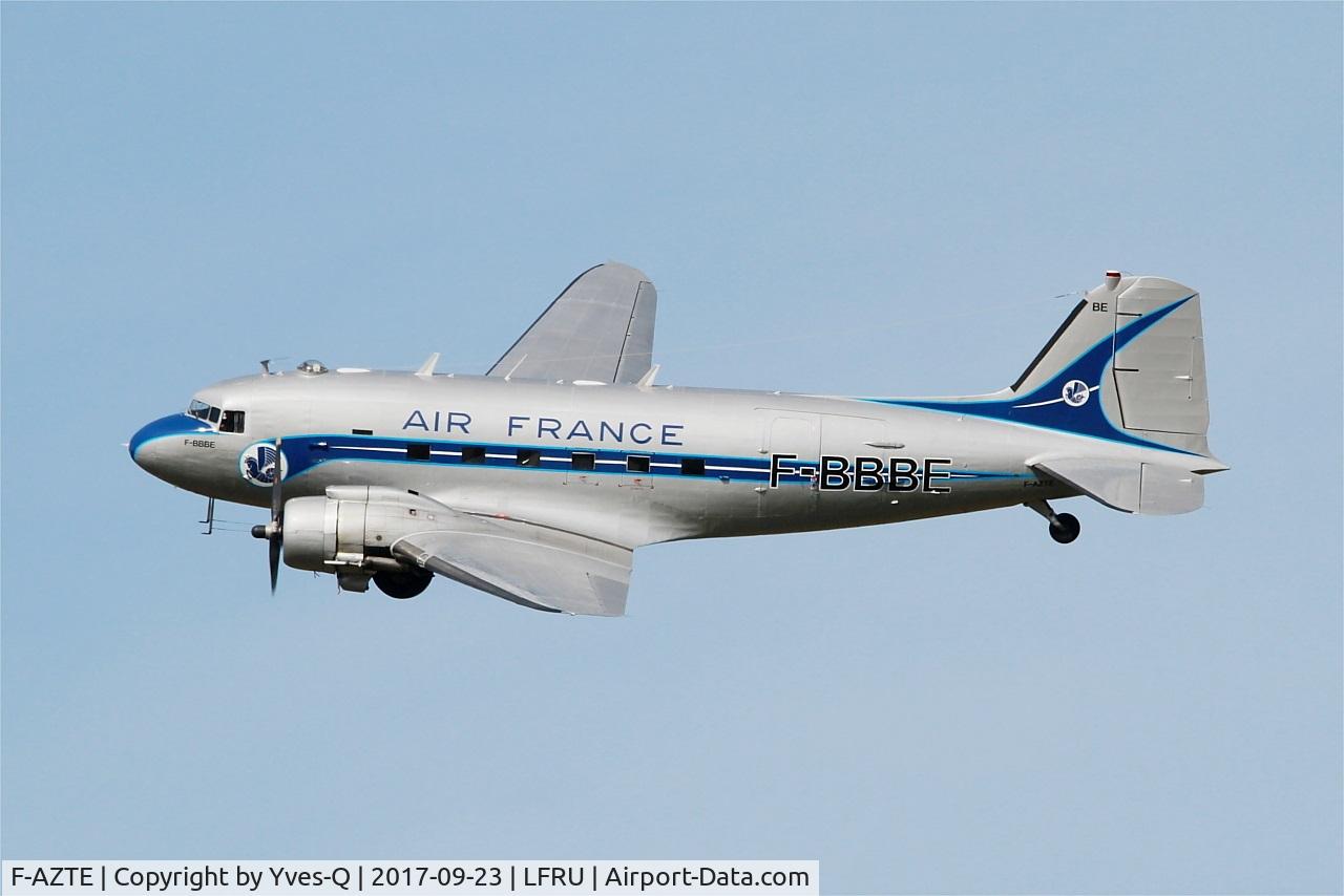 F-AZTE, 1943 Douglas C-47A-1-DL  Skytrain C/N 9172, Douglas C-47A Skytrain, On display, Morlaix-Ploujean airport (LFRU-MXN) Air show 2017