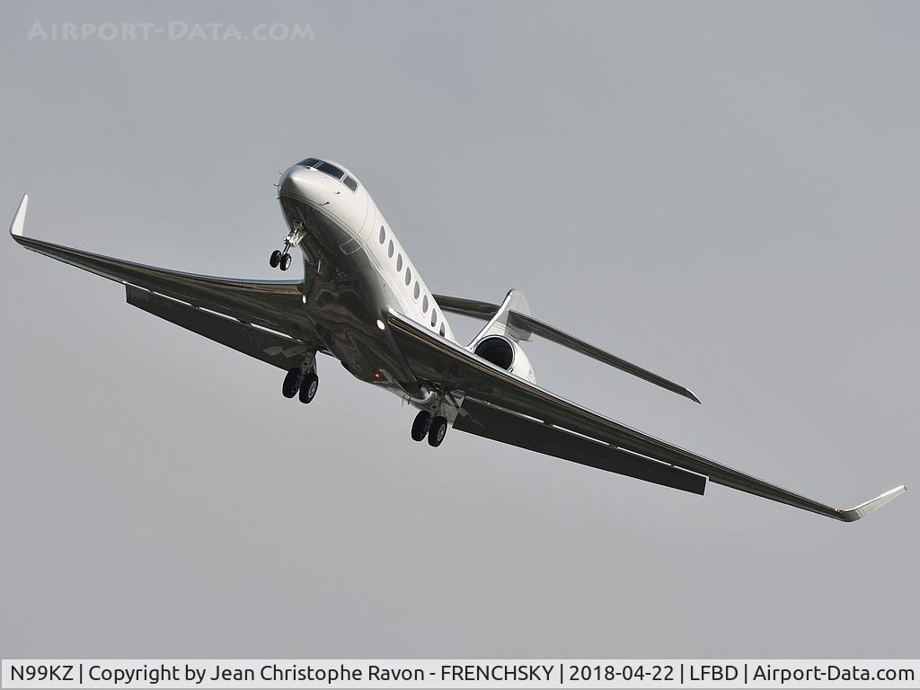 N99KZ, 2017 Gulfstream G-VI (G650ER) C/N 6283, landing from Bologne