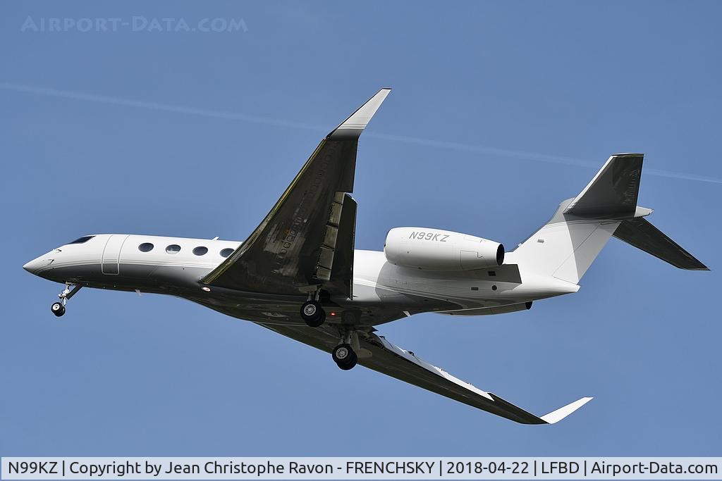N99KZ, 2017 Gulfstream G-VI (G650ER) C/N 6283, landing from Bologne