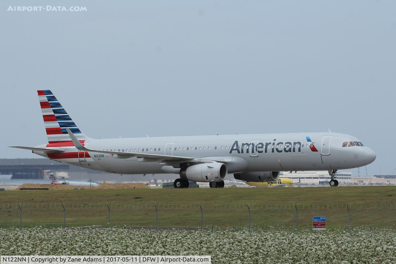 N122NN, 2014 Airbus A321-231 C/N 6252, Arriving at DFW Airport