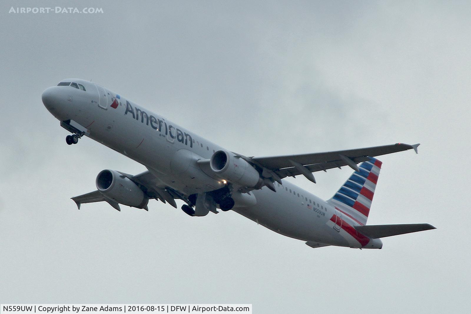 N559UW, 2012 Airbus A321-231 C/N 5292, Departing DFW Airport