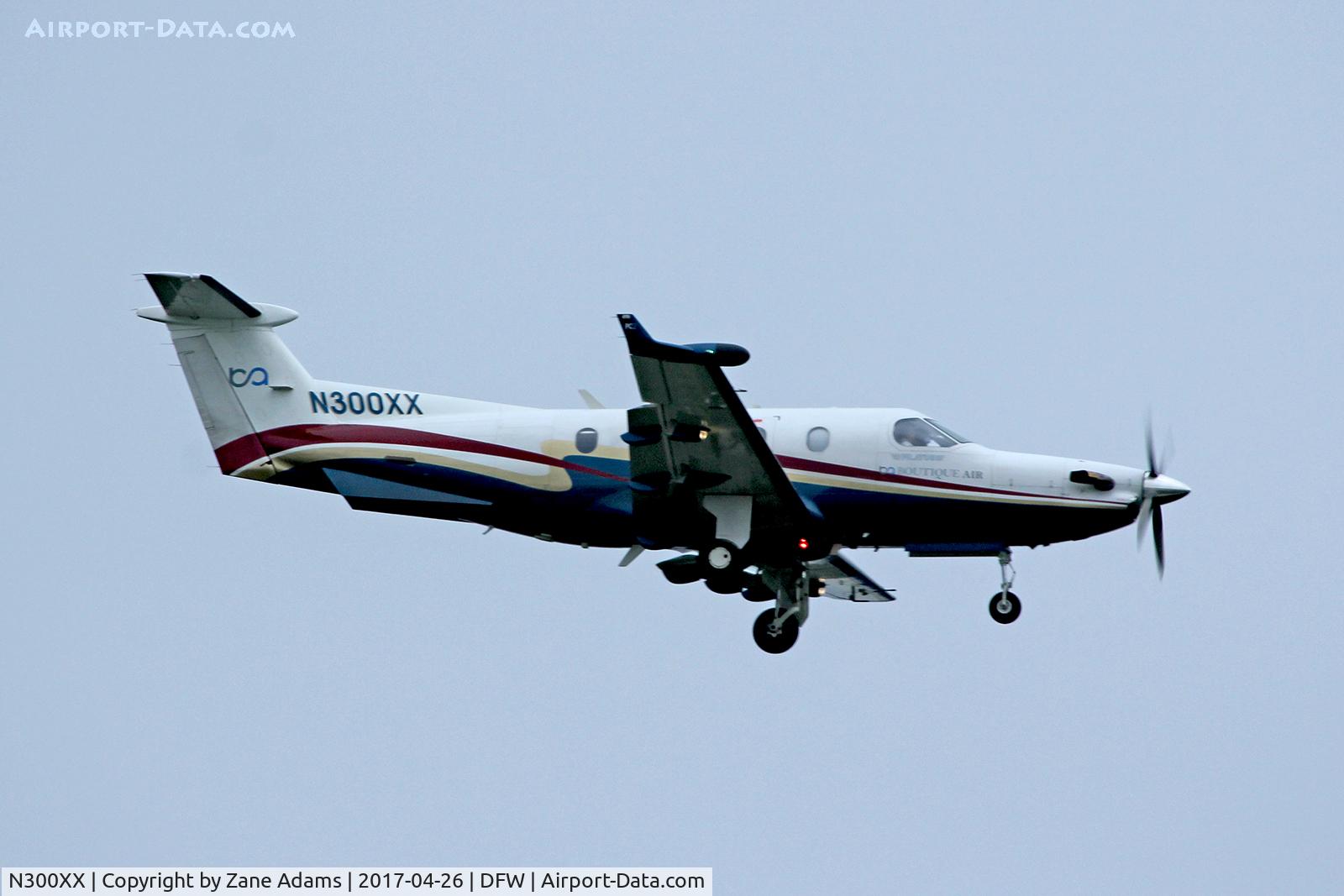 N300XX, 2002 Pilatus PC-12/45 C/N 464, Arriving at DFW Airport