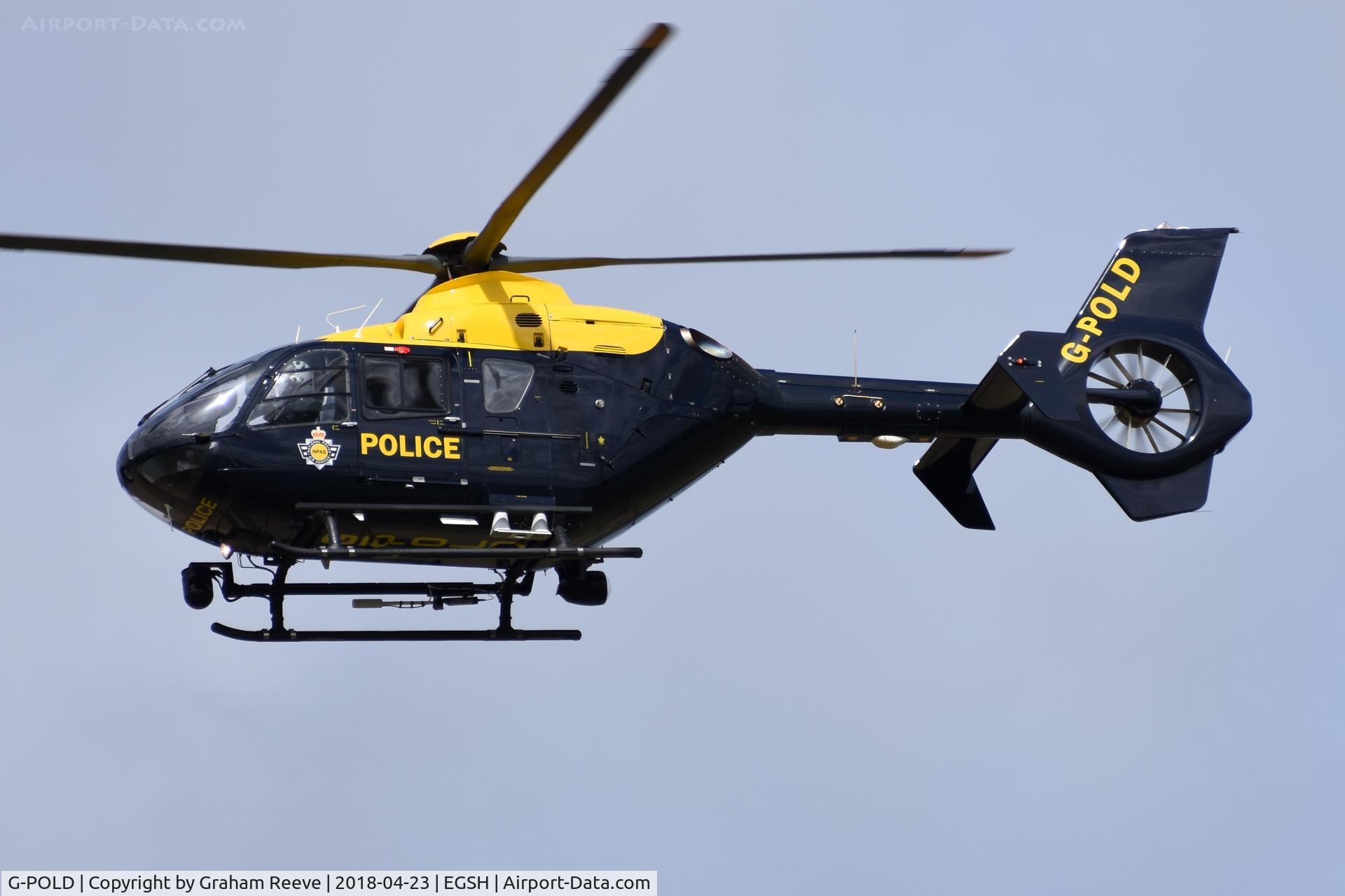 G-POLD, 2003 Eurocopter EC-135T-2 C/N 0300, On approach to Norwich.