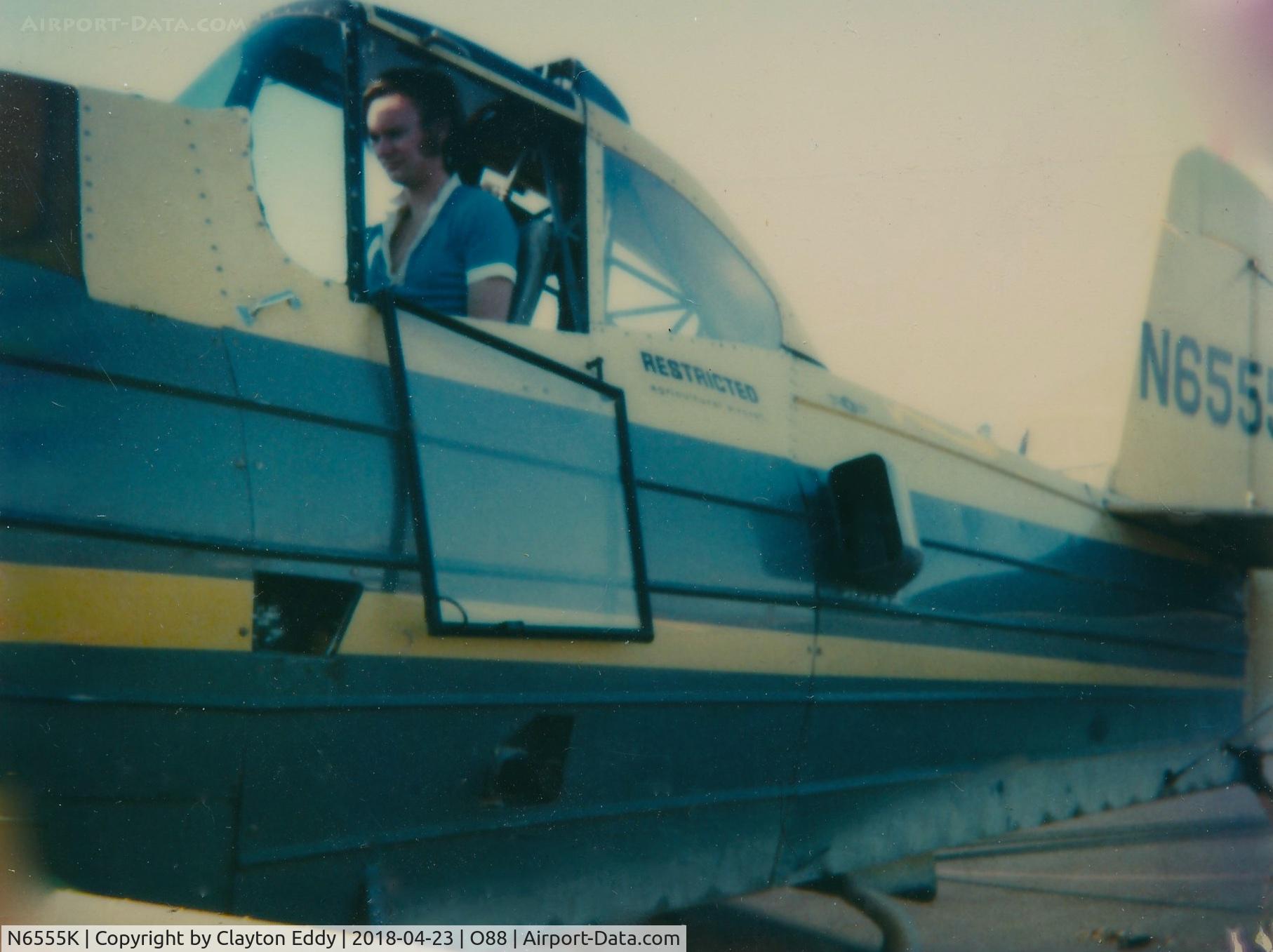 N6555K, 1978 Grumman-Schweizer G-164C C/N 4C, Old Rio Vista Airport California 1978.