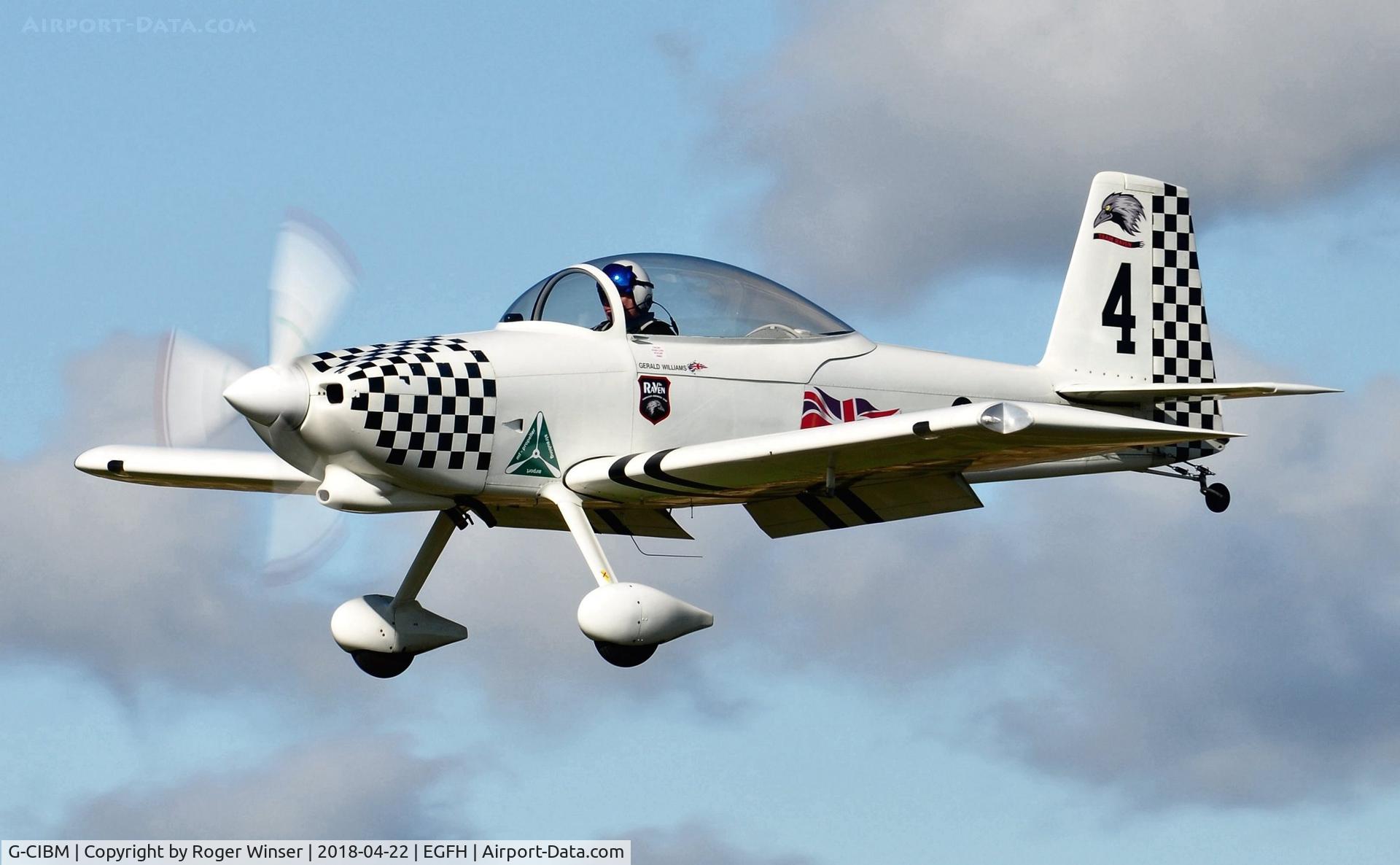 G-CIBM, 2013 Vans RV-8 C/N LAA 303-15083, Raven 4 of Team Raven finals to land.