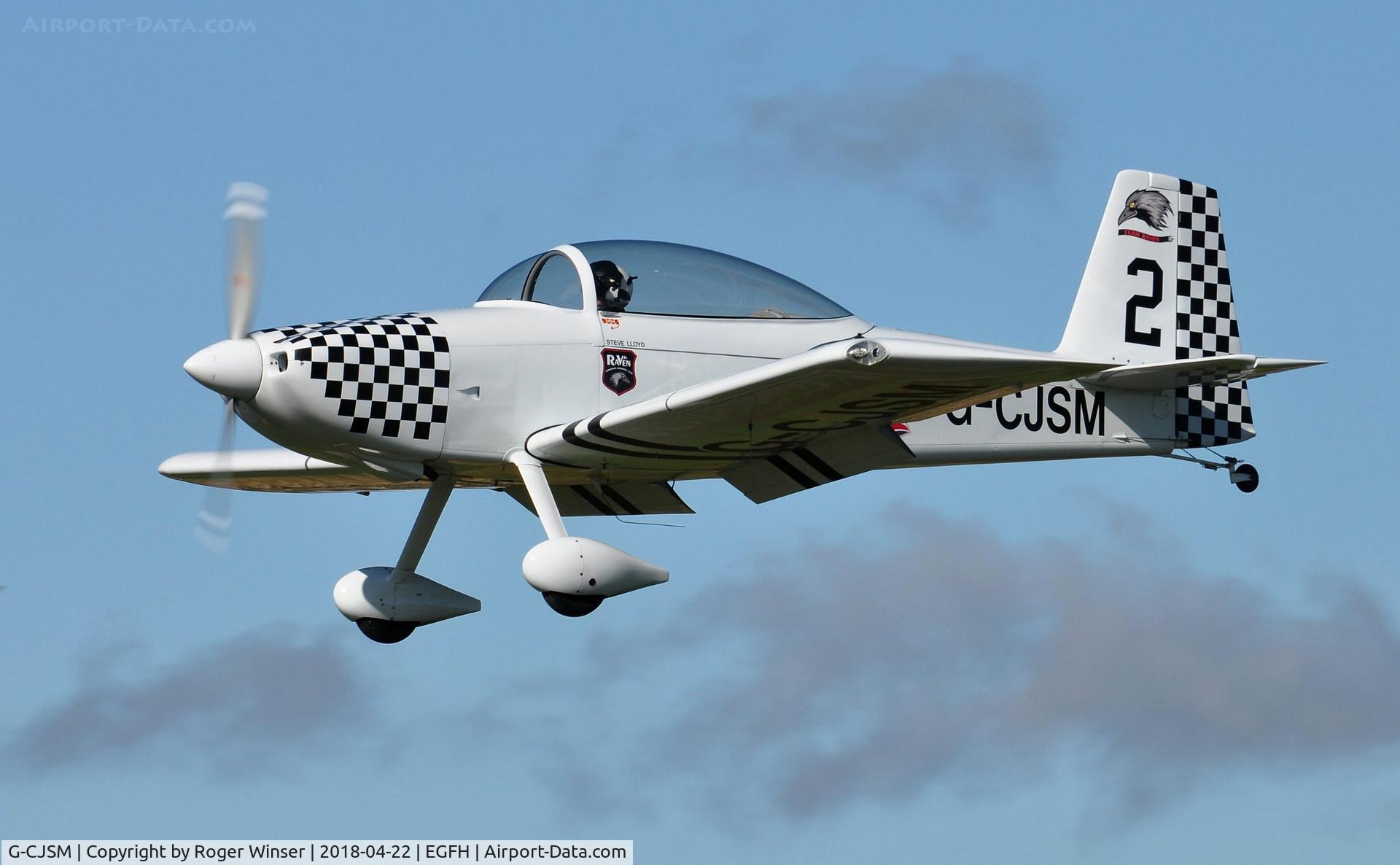 G-CJSM, 2016 Vans RV-8 C/N LAA 303-15296, Raven 2 of Team Raven finals to land.