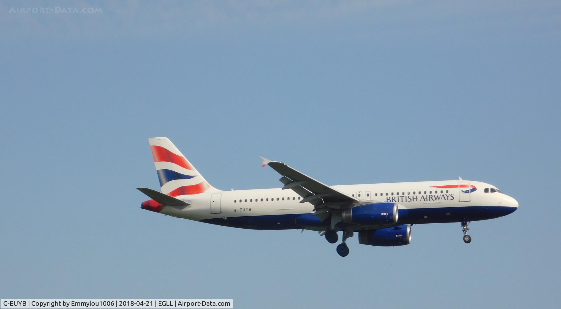 G-EUYB, 2008 Airbus A320-232 C/N 3703, FROM TERMINAL 5