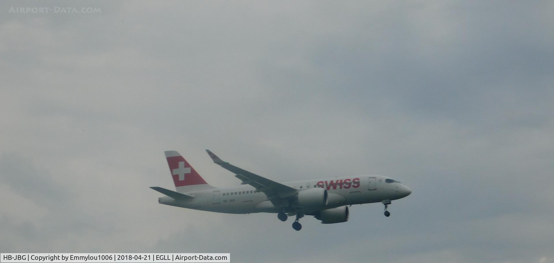 HB-JBG, 2017 Bombardier CSeries CS100 (BD-500-1A10) C/N 50016, FROM TERMINAL 5