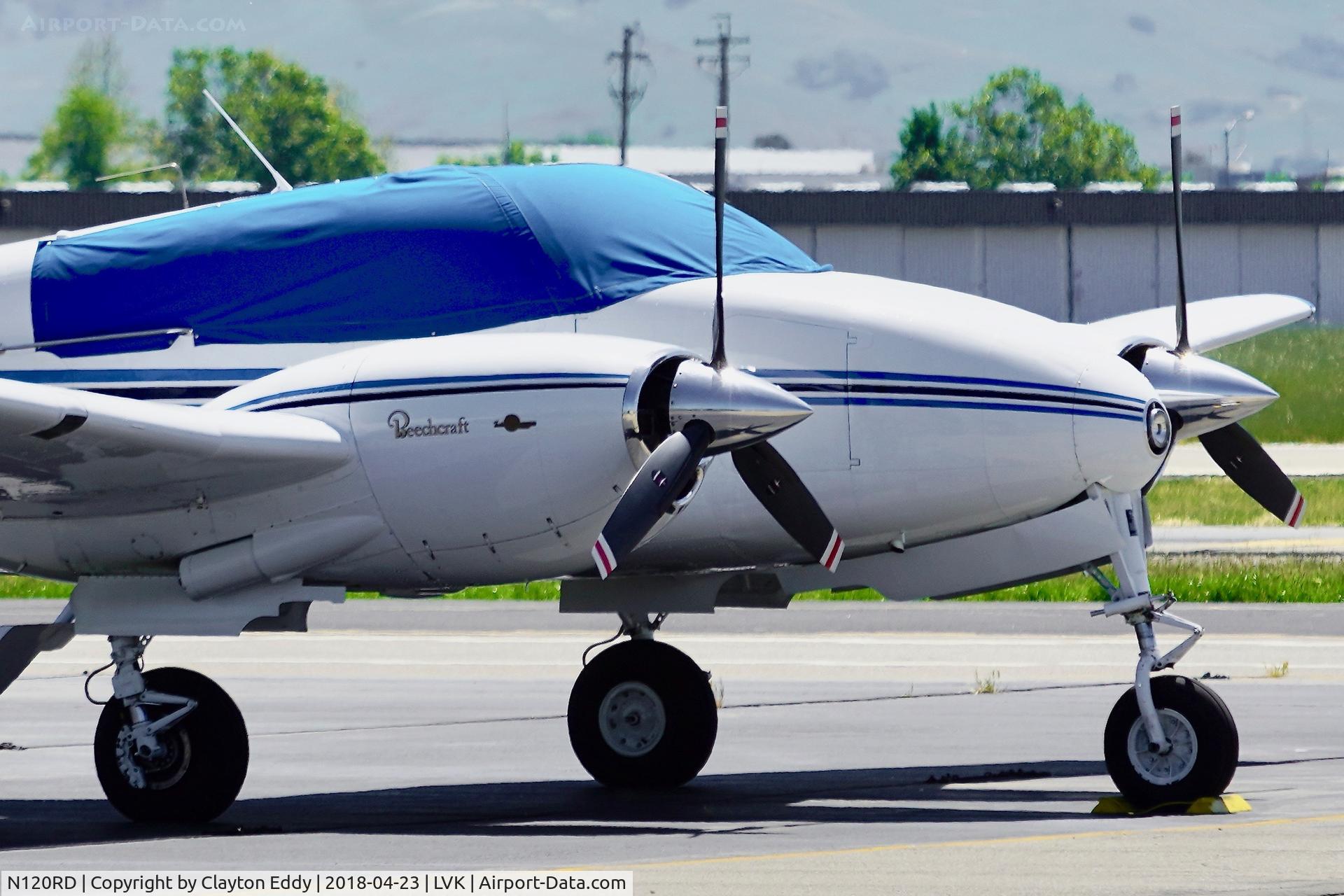 N120RD, 1956 Beech D50 Twin Bonanza C/N DH-89, Livermore Airport California 2018.