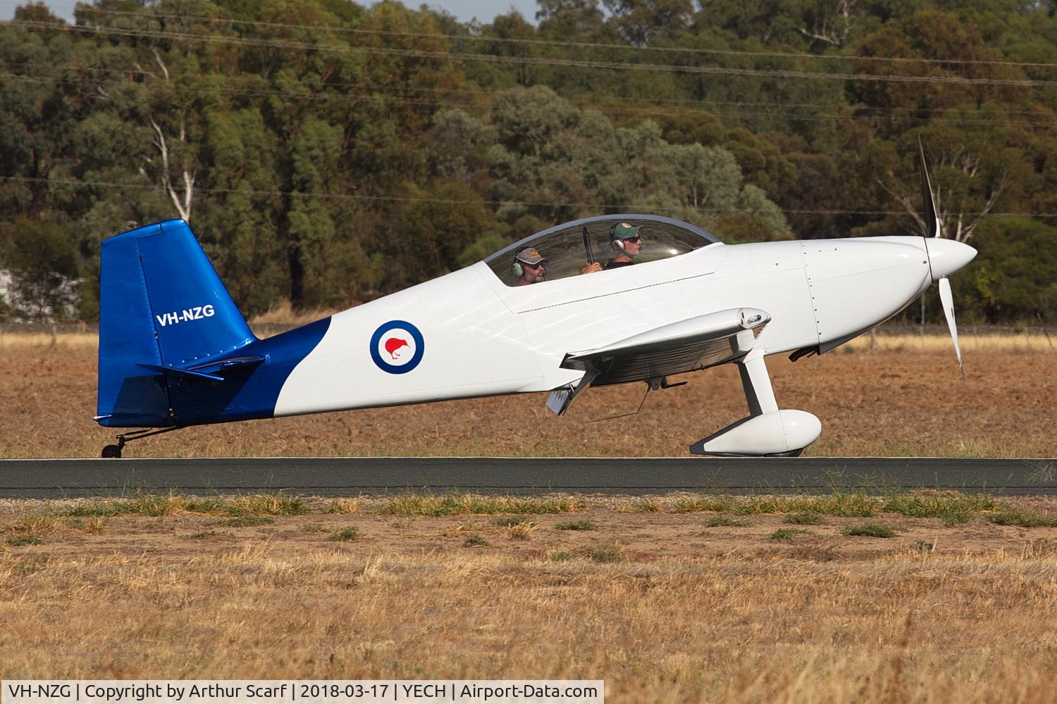 VH-NZG, 2009 Grigson RG-8 C/N 2009-1, AAAA Fly in Ecuca 2018' Note NZ roundel on the starboard side.