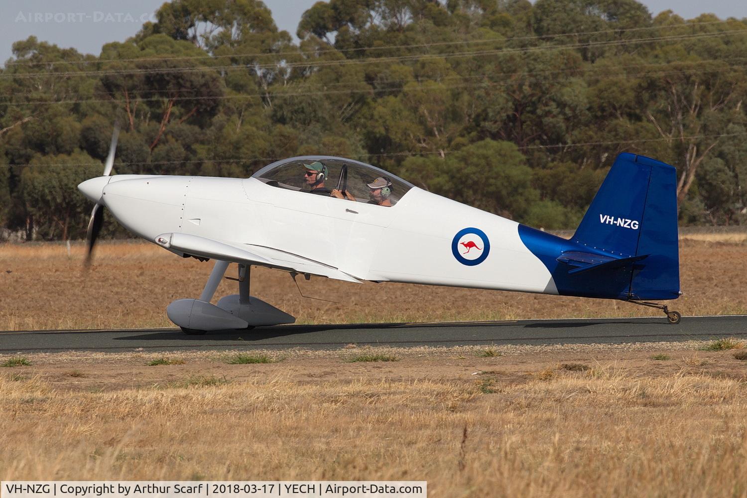 VH-NZG, 2009 Grigson RG-8 C/N 2009-1, AAAA Fly in Echuca 2018. Note Australia roundel on the Port side..
