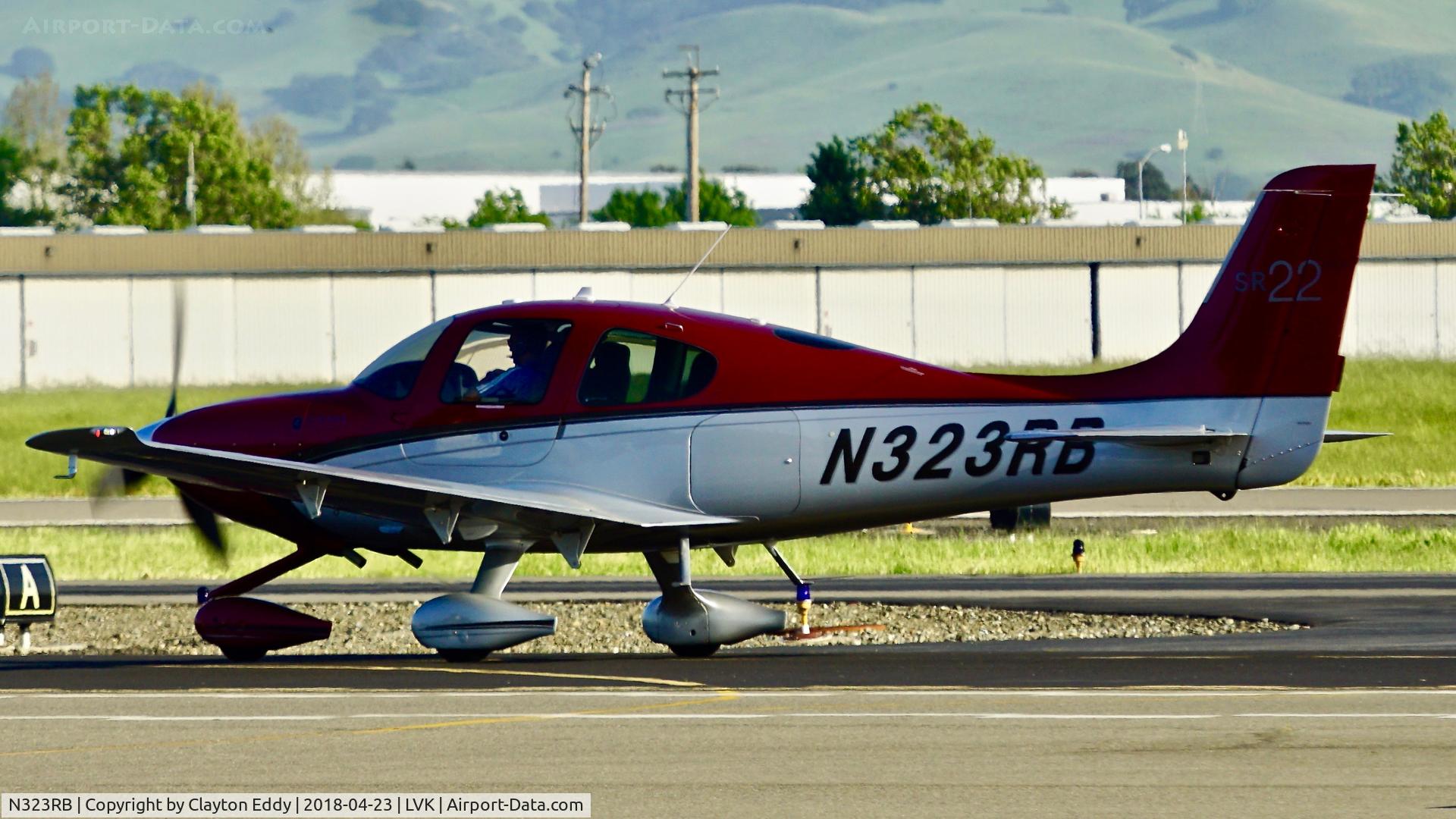 N323RB, 2012 Cirrus SR22 C/N 3906, Livermore Airport California 2018.