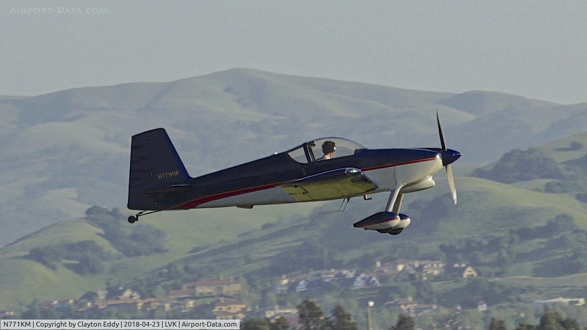 N771KM, 2003 Vans RV-7 C/N 1001, Livermore Airport California 2018.