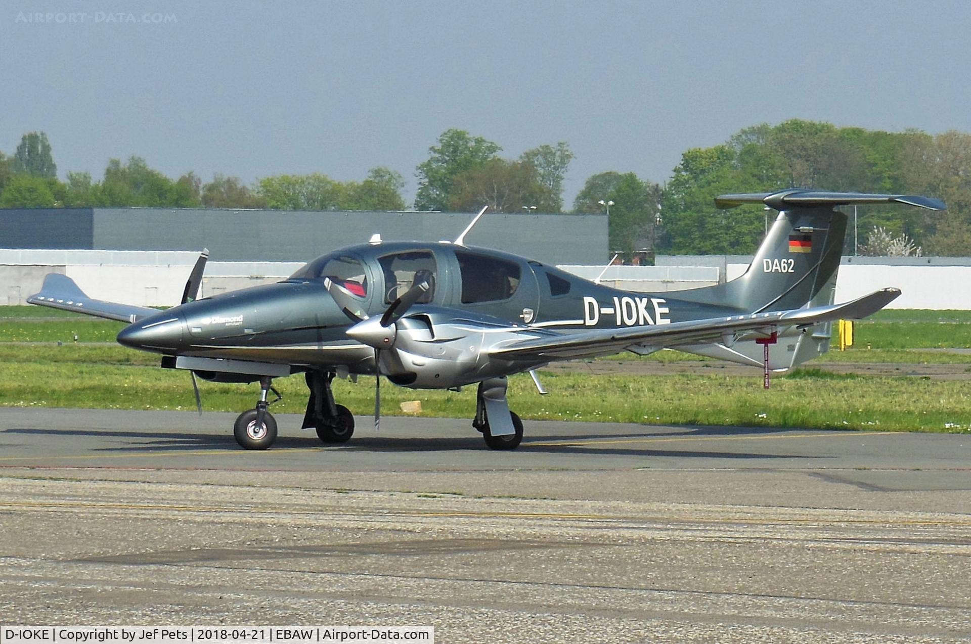 D-IOKE, 2016 Diamond DA-62 C/N 62.033, Parked at Antwerp Airport.