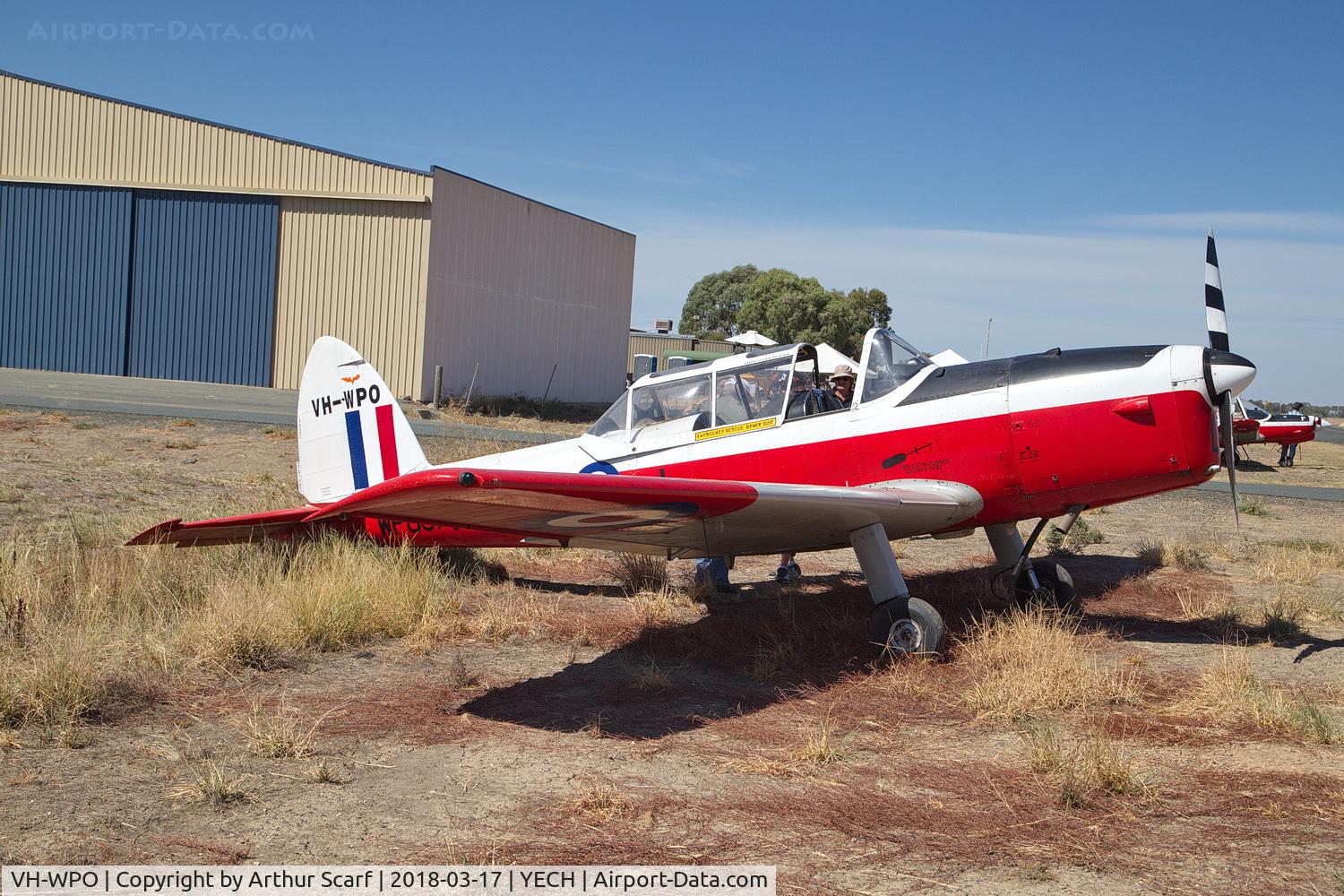 VH-WPO, 1952 De Havilland DHC-1 Chipmunk T.10 C/N C1/0720, AAAA Fly in Echuca 2018