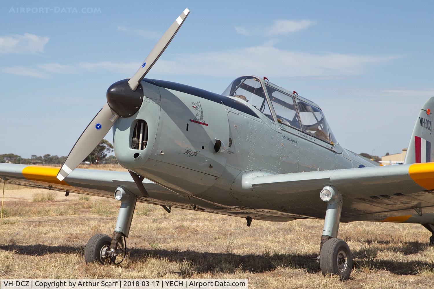 VH-DCZ, 1949 De Havilland DHC-1 Chipmunk T.10 C/N C1/0131, AAAA Fly in Echuca 2018