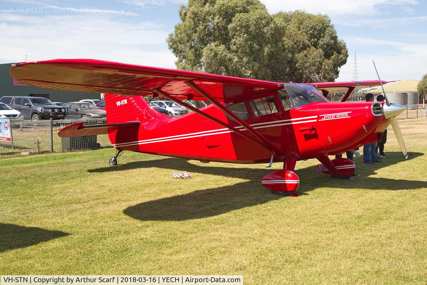 VH-STN, 1948 Stinson 108-3 Voyager C/N 108-3-4267, AAAA Fly in 2018