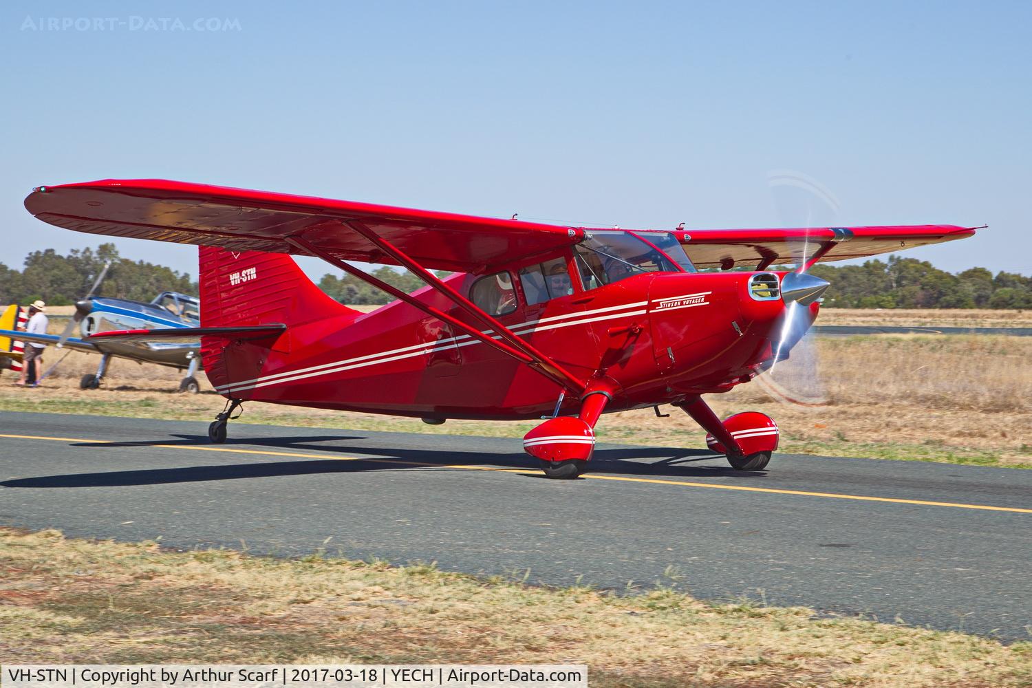 VH-STN, 1948 Stinson 108-3 Voyager C/N 108-3-4267, AAAA Fly in Echuca 2017
