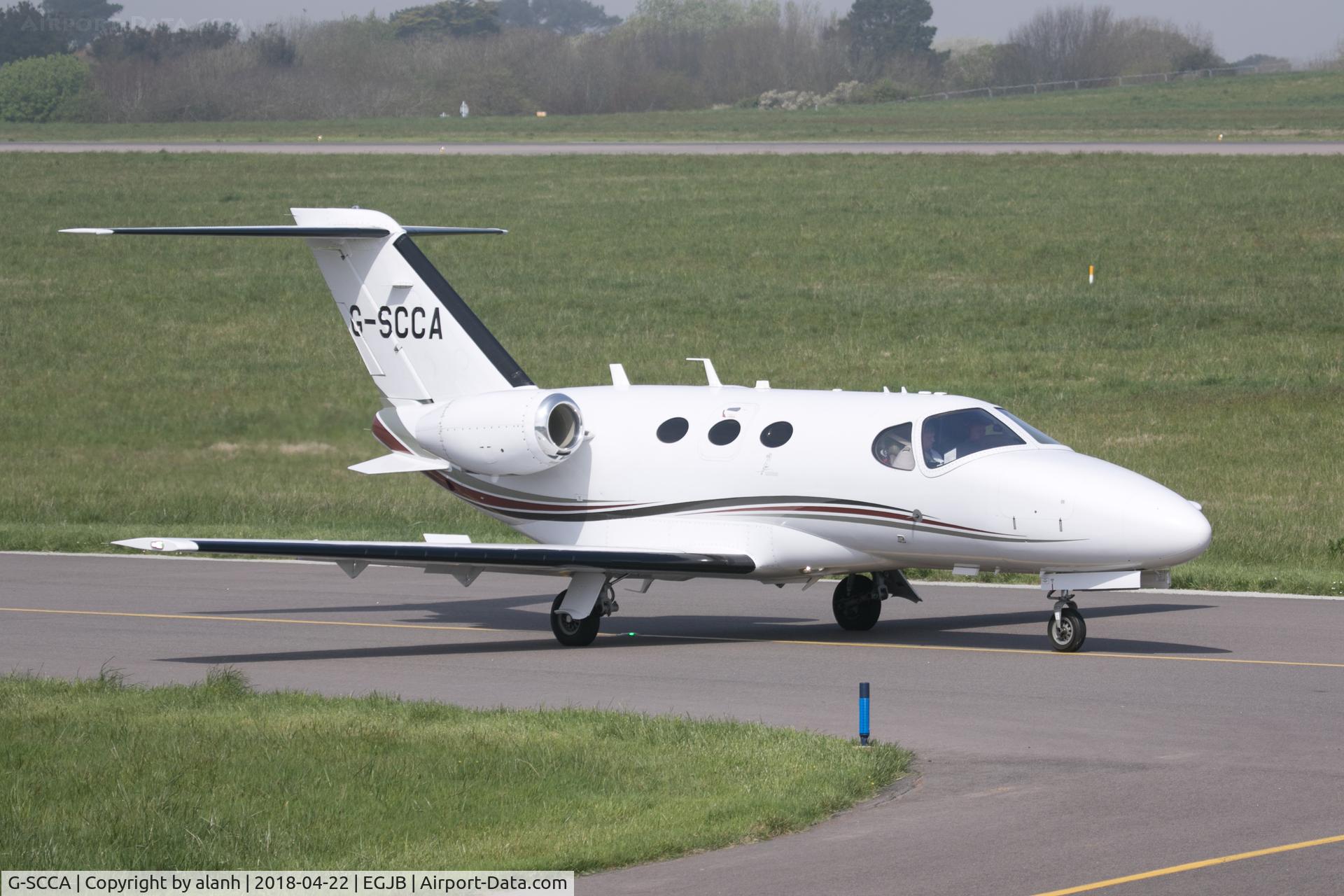 G-SCCA, 2008 Cessna 510 Citation Mustang Citation Mustang C/N 510-0106, On the west taxiway at Guernsey