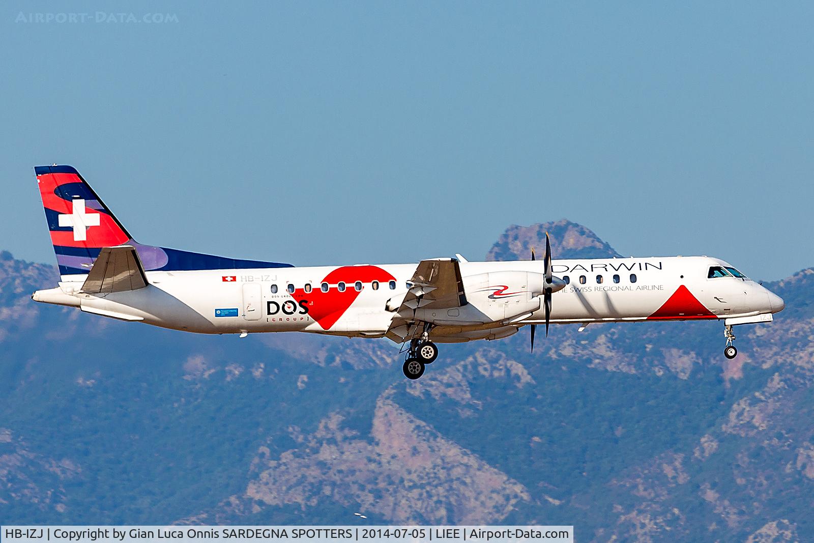 HB-IZJ, 1995 Saab 2000 C/N 2000-015, LANDING 32L