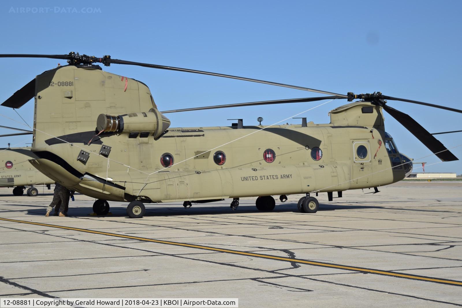 12-08881, 2012 Boeing CH-47F Chinook C/N M8881, Parked on the south GA ramp. B Co. 1-124 GSAB.