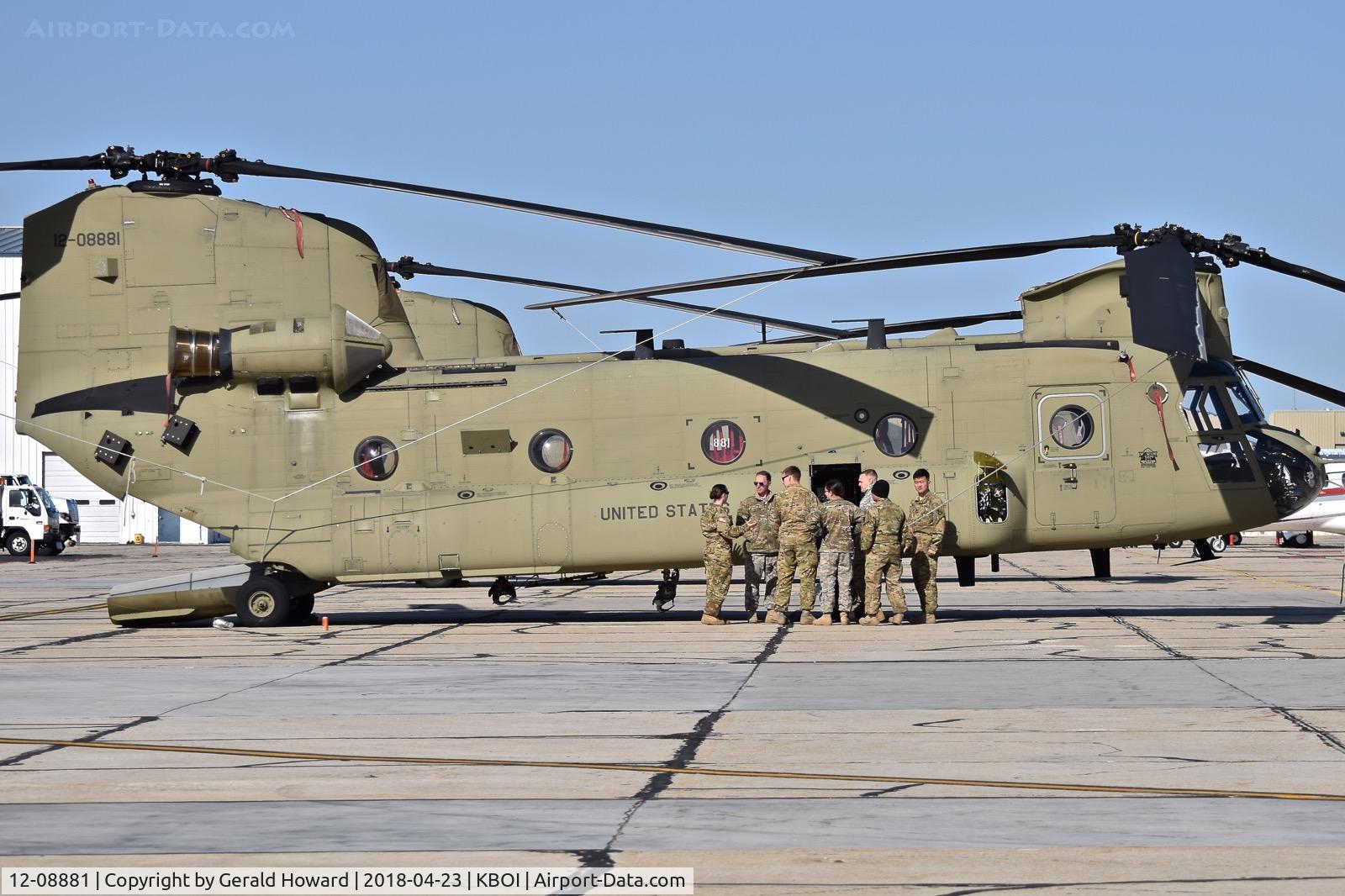 12-08881, 2012 Boeing CH-47F Chinook C/N M8881, Parked on the south GA ramp. B Co. 1-124 GSAB.