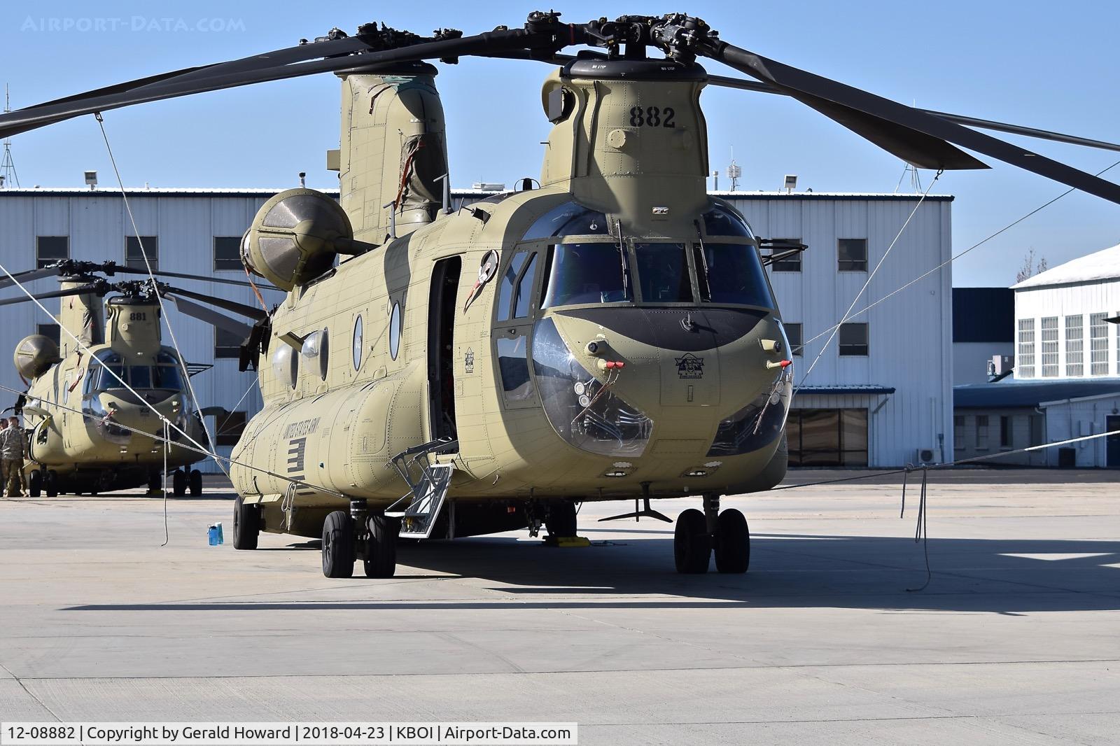 12-08882, 2012 Boeing Vertol CH-47D Chinook C/N M8882, Parked on the south GA ramp. B Co. 1-124 GSAB.