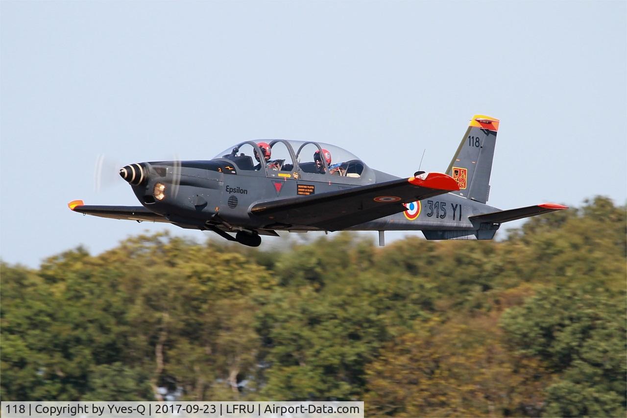 118, Socata TB-30 Epsilon C/N 118, Socata TB-30 Epsilon, Take off rwy 22, Morlaix-Ploujean airport (LFRU-MXN) Air show 2017