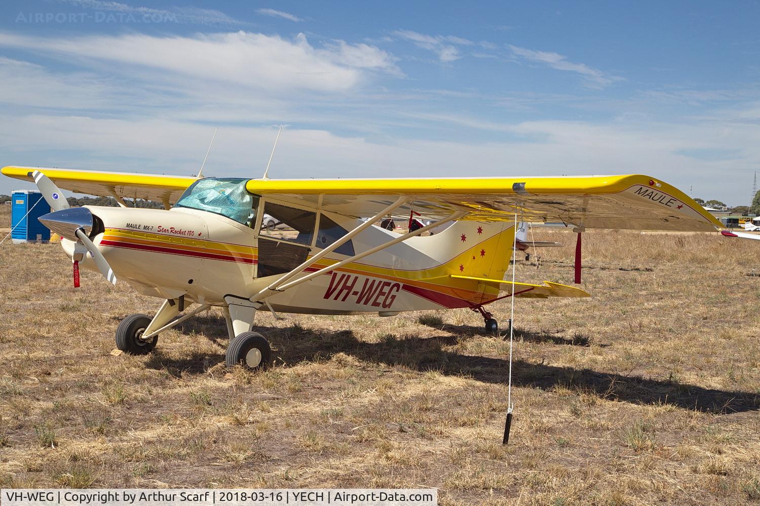 VH-WEG, 1988 Maule MX-7-180 Star Rocket C/N 11052C, AAAA Fly in Echuca 2018
