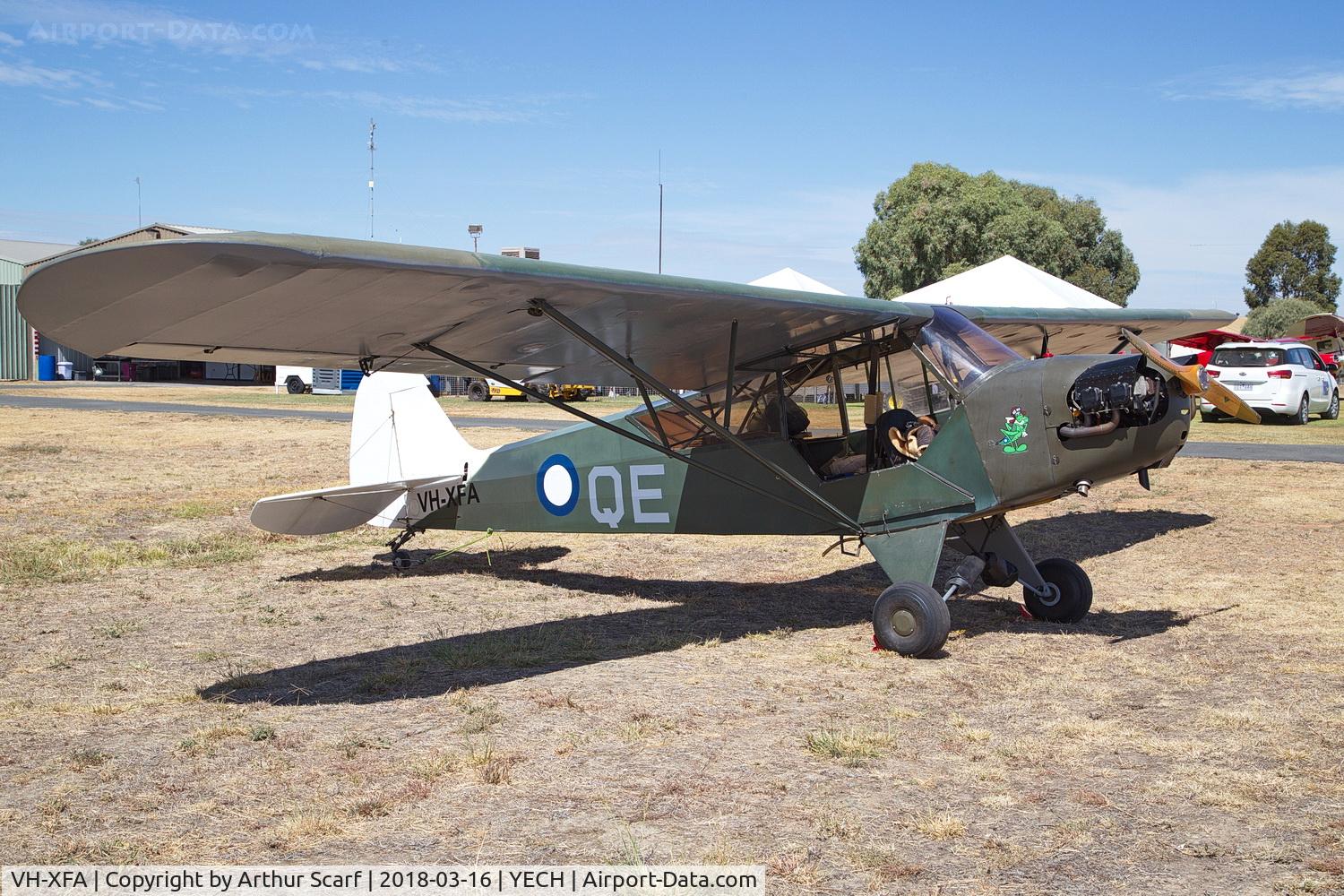 VH-XFA, 1944 Piper L-4H Grasshopper (J3C-65D) C/N 11891, AAAA Fly in Echuca 2018