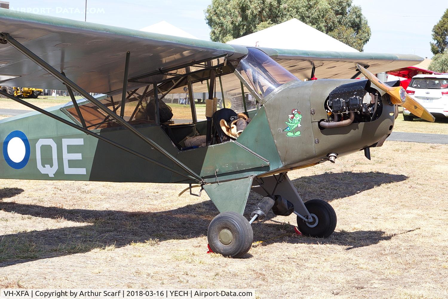VH-XFA, 1944 Piper L-4H Grasshopper (J3C-65D) C/N 11891, AAAA Fly in Echuca 2018