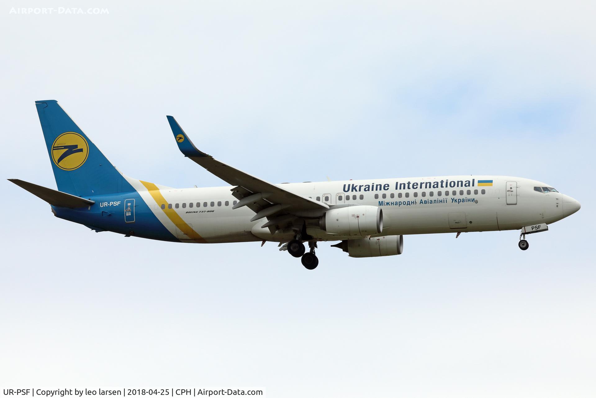 UR-PSF, 2012 Boeing 737-84R C/N 38120, Copenhagen 25.4.2018