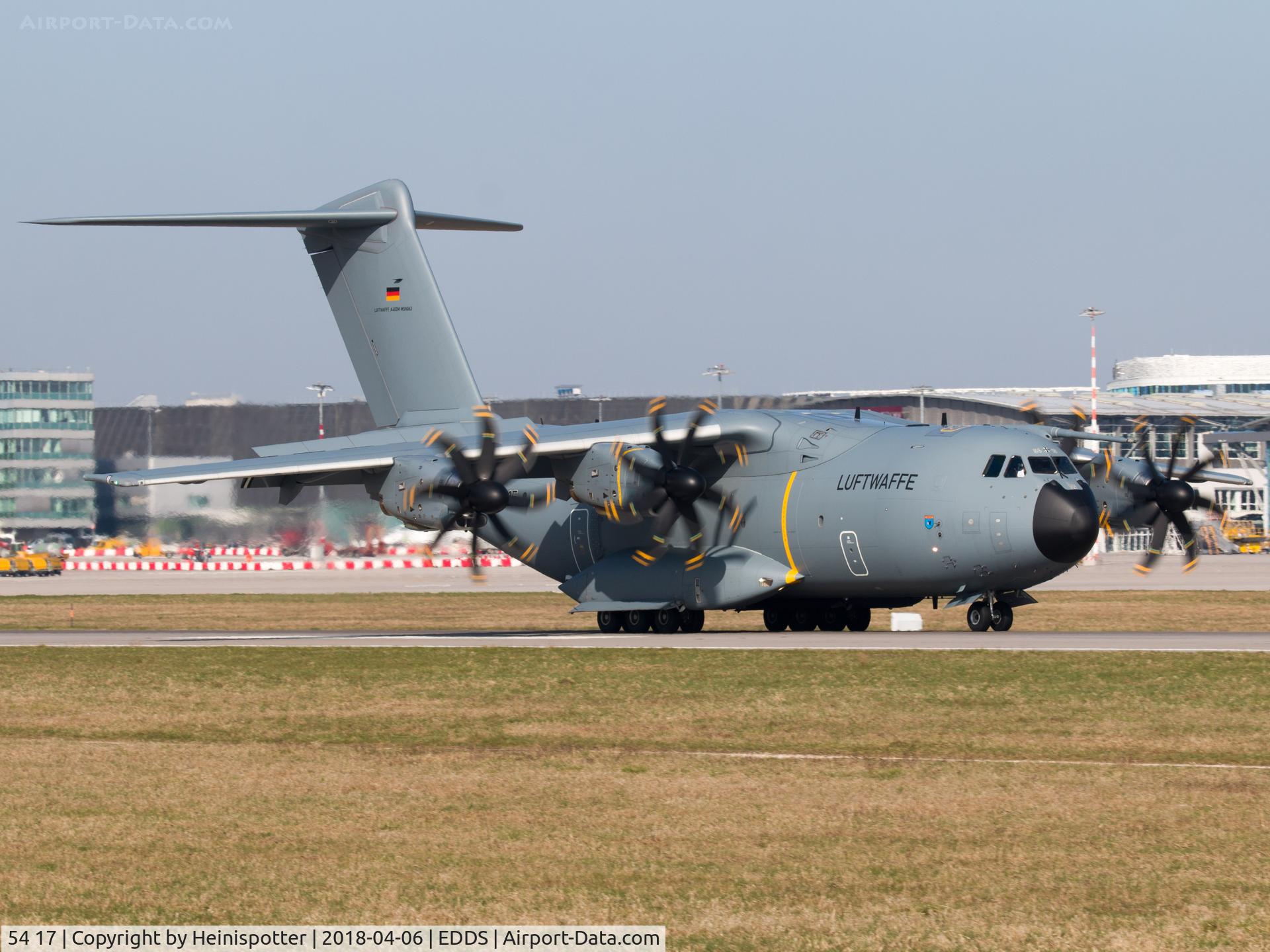 54 17, 2017 Airbus A400M-180 Atlas C/N 067, 54+17 at Stuttgart Airport.