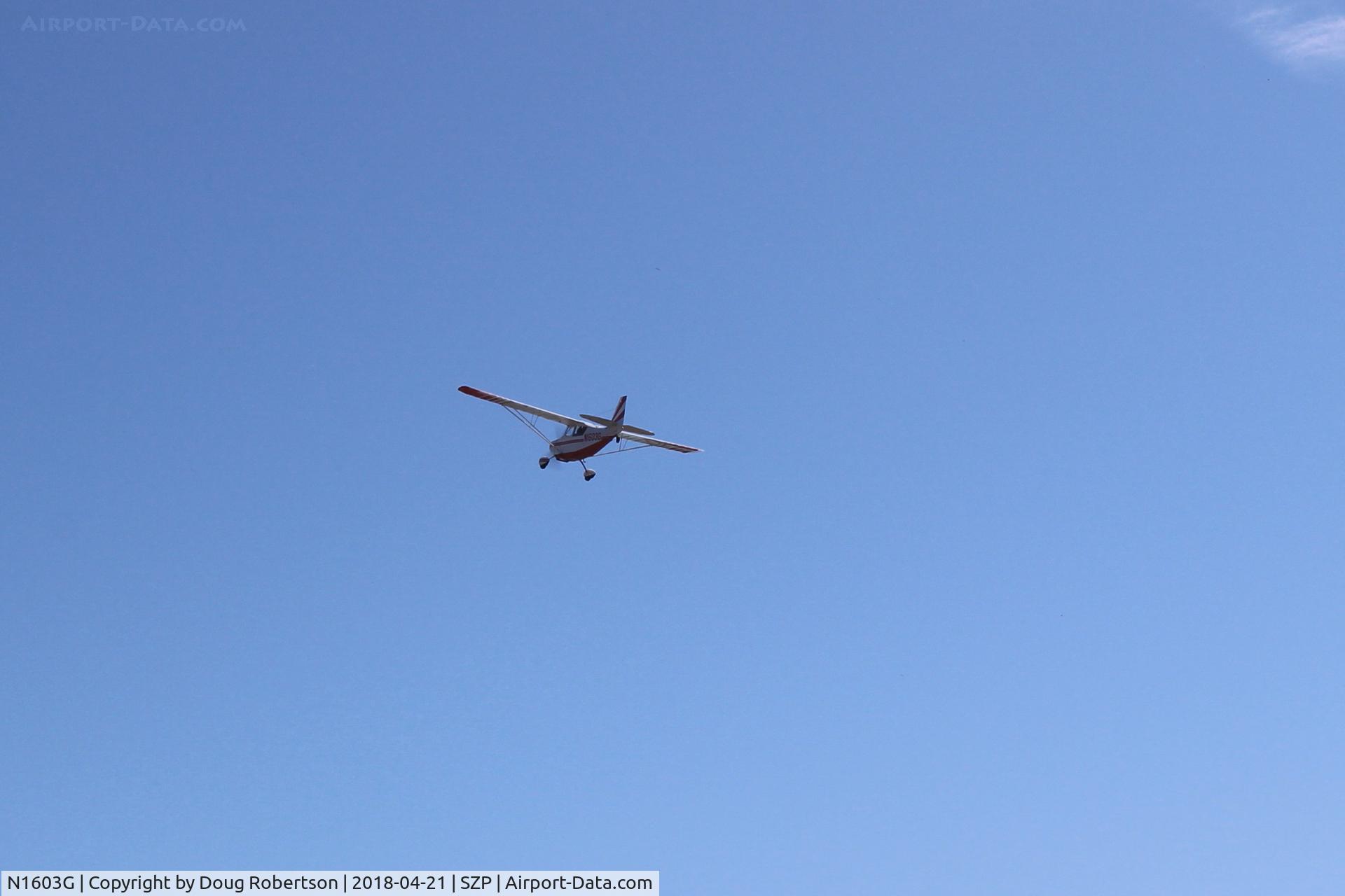 N1603G, 1968 Champion 7ECA Citabria C/N 609, 1968 Champion 7ECA CITABRIA, Lycoming O-320 150 Hp, takeoff climb Rwy 04
