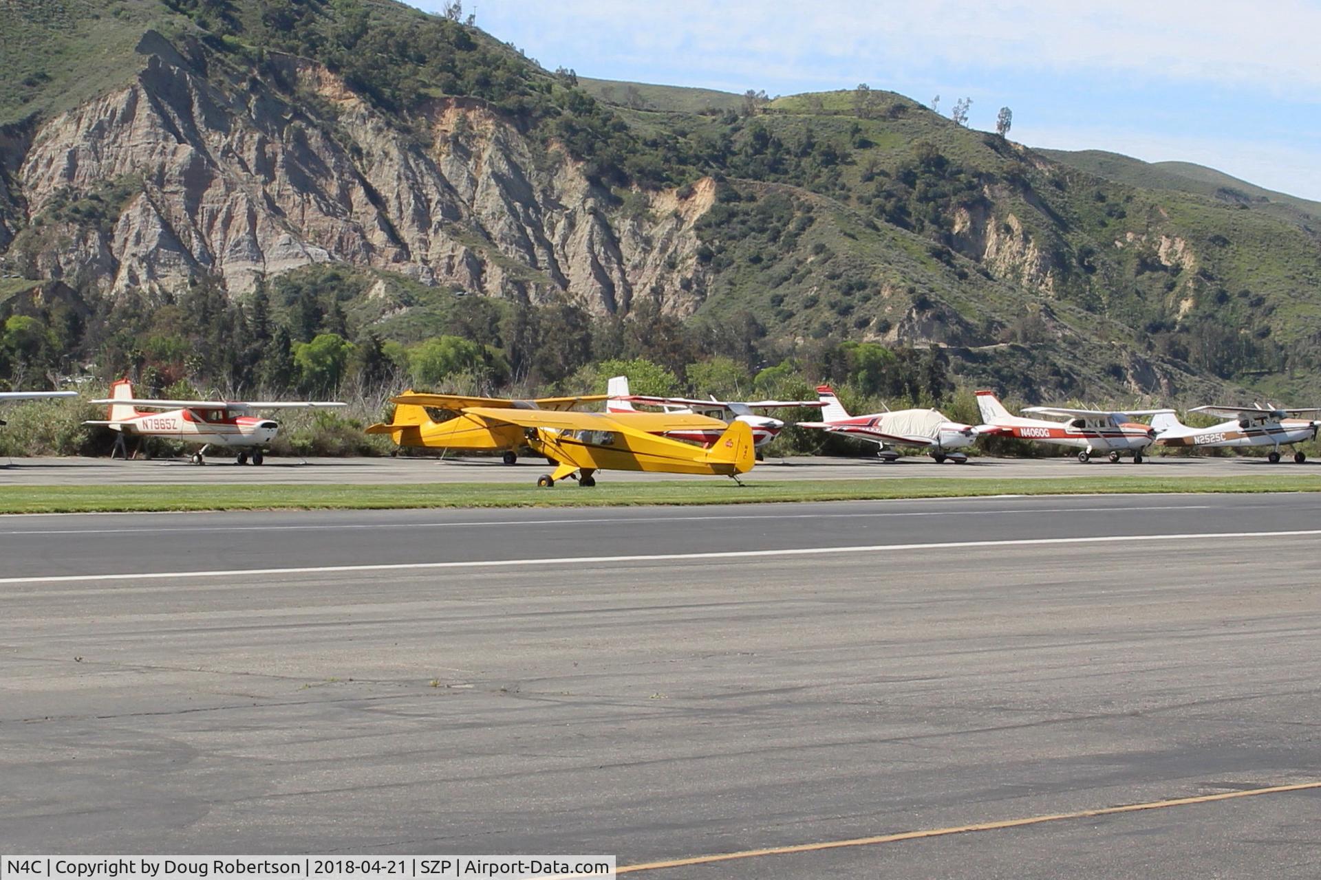 N4C, 1947 Piper J3C-65 Cub Cub C/N 22804, 1947 Piper J3C-65 CUB, Continental A&C65 65 Hp, taxi off Rwy 04R