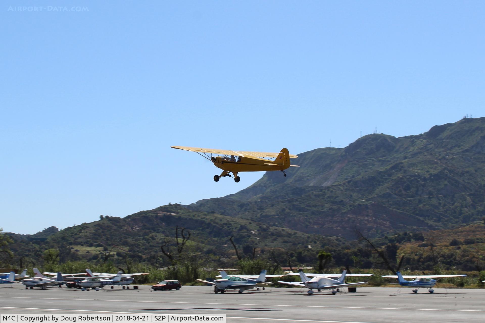 N4C, 1947 Piper J3C-65 Cub Cub C/N 22804, 1947 Piper J3C-65 CUB, Continental A&C65 65 Hp, takeoff climb Rwy 04