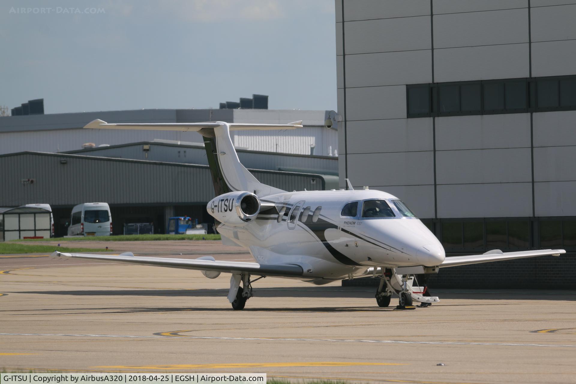 G-ITSU, 2010 Embraer EMB-500 Phenom 100 C/N 50000185, Parked on Saxon ramp