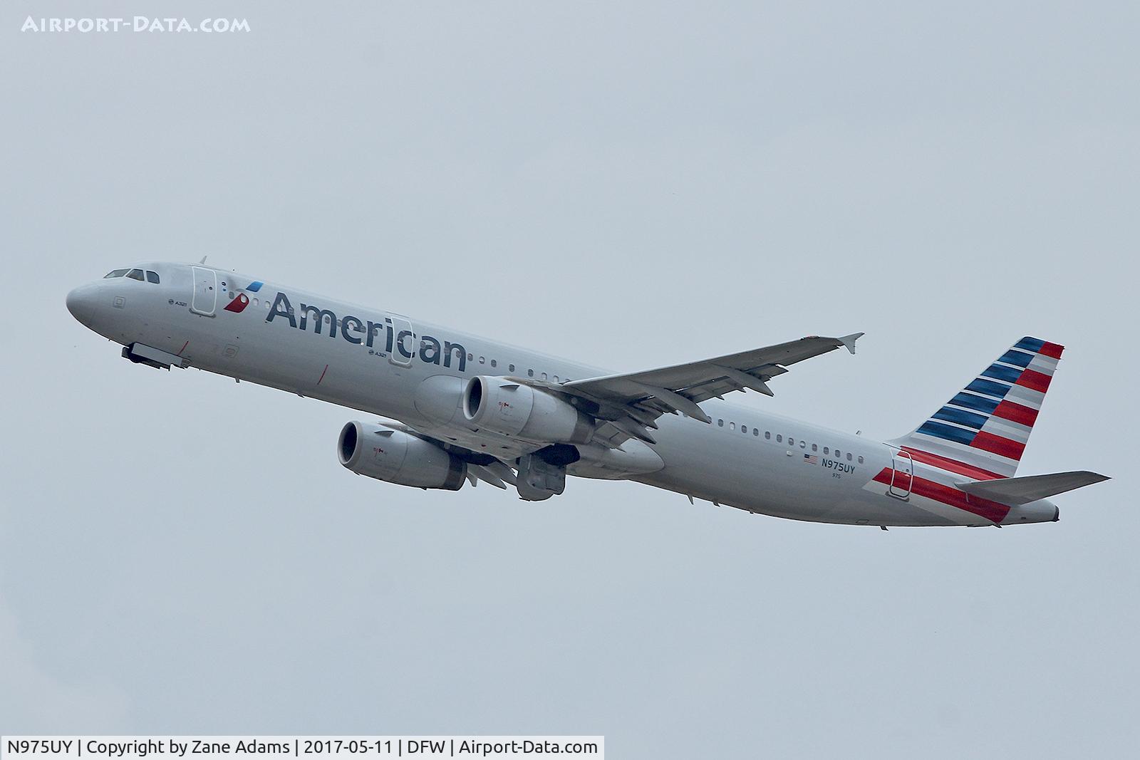 N975UY, 2011 Airbus A321-231 C/N 4935, Departing DFW Airport