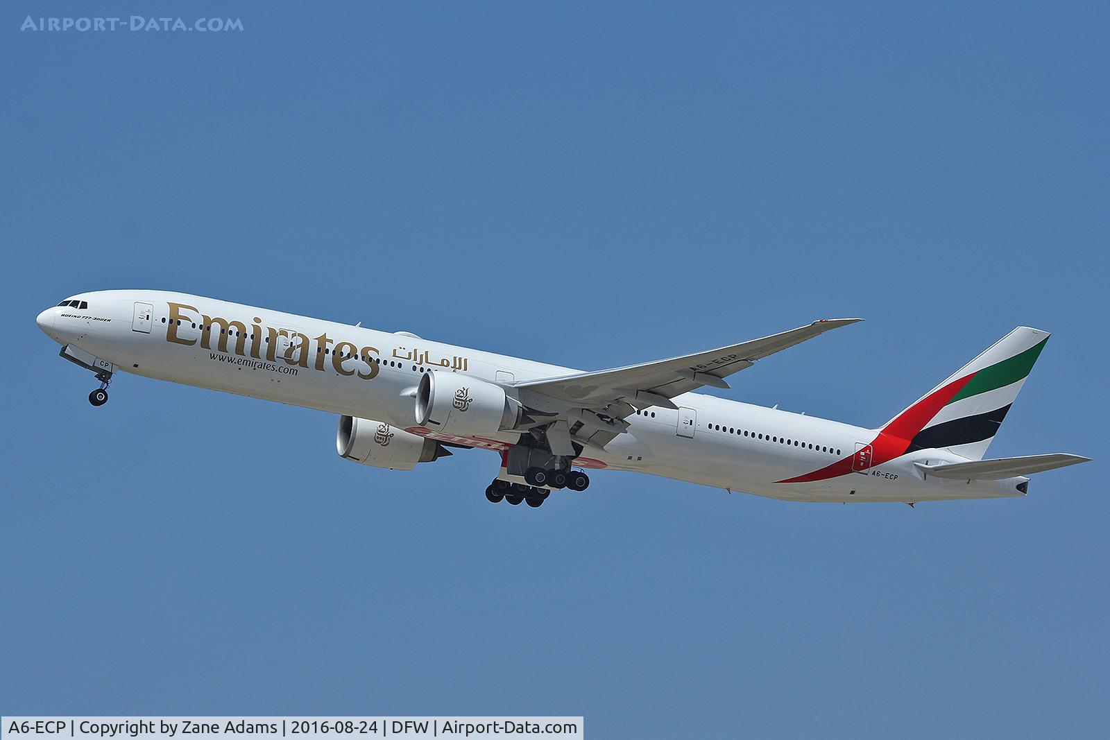 A6-ECP, 2009 Boeing 777-36N/ER C/N 37707, Departing DFW Airport