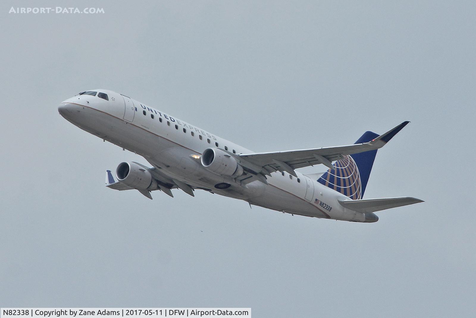 N82338, 2016 Embraer 175LR (ERJ-170-200LR) C/N 17000552, Departing DFW Airport