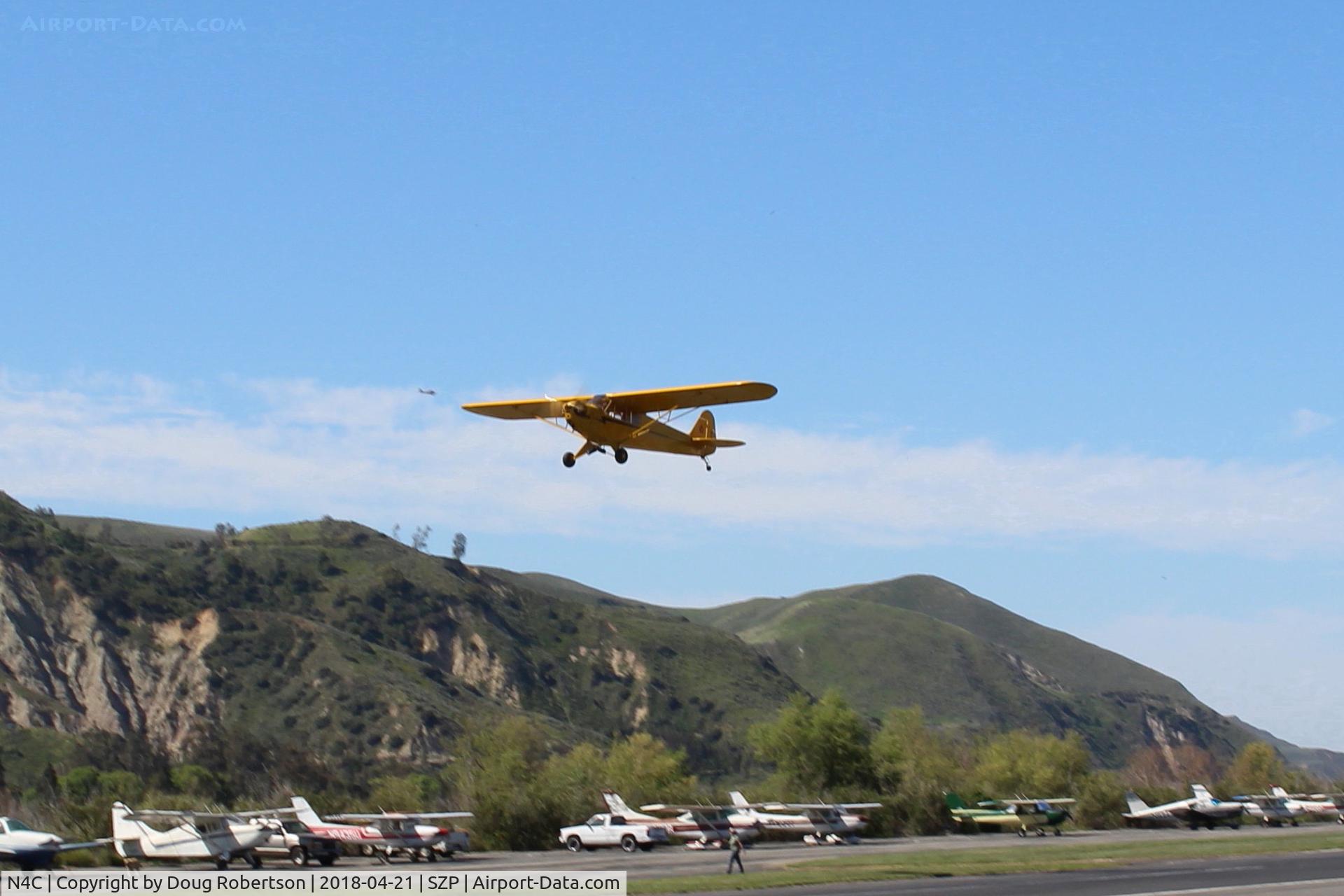 N4C, 1947 Piper J3C-65 Cub Cub C/N 22804, 1947 Piper J3C-65 CUB, Continental A&C65 65 Hp, takeoff climb Rwy 04