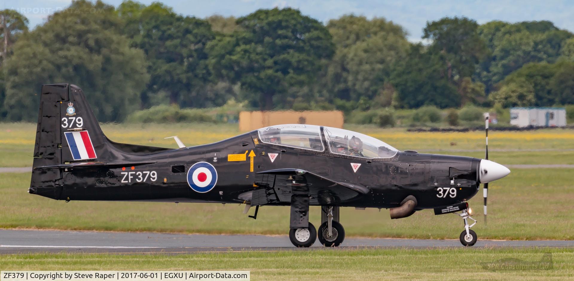 ZF379, 1992 Short S-312 Tucano T1 C/N S122/T93, Taxying back in at Linton